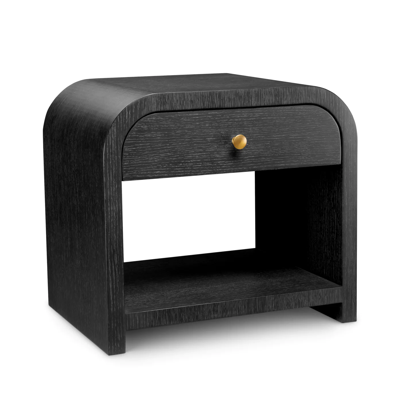 Nočná skrinka RHODES grafitová dubová dyha