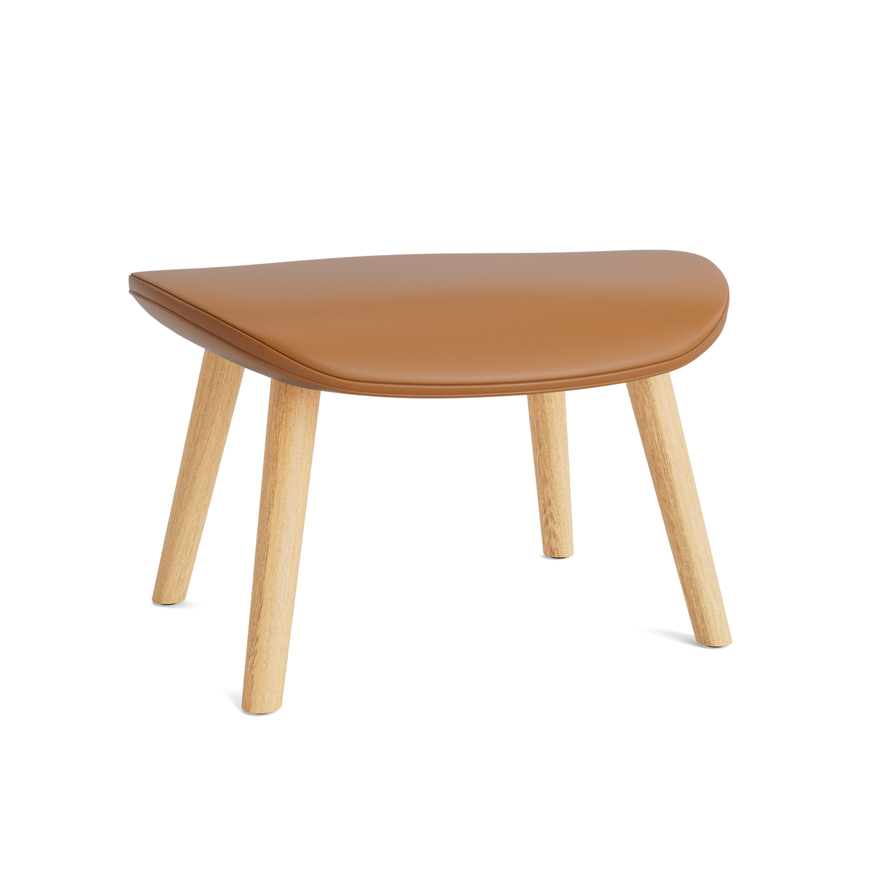 Čalúnený podnožník HYG s dubovou základňou