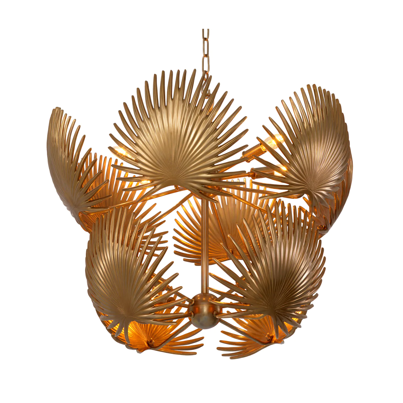 Závesná lampa FOLIAGE antická zlatá