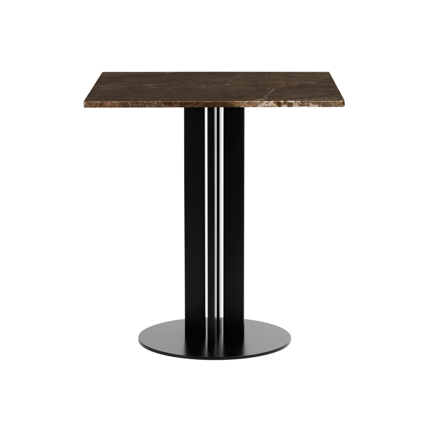 Coffee cafe table Coffee marble top with a black base