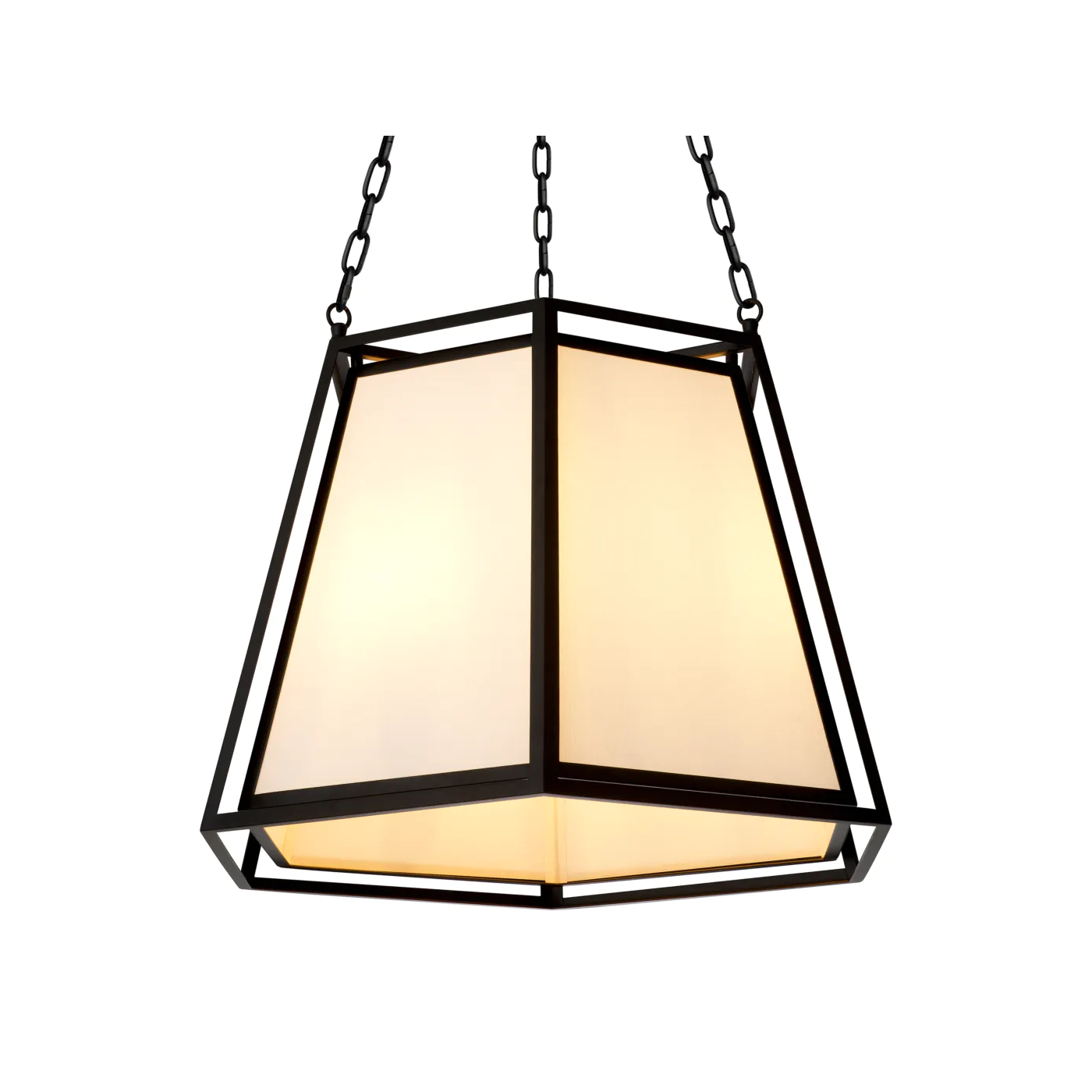 Závesná lampa MORENO zlomená biela s čiernou