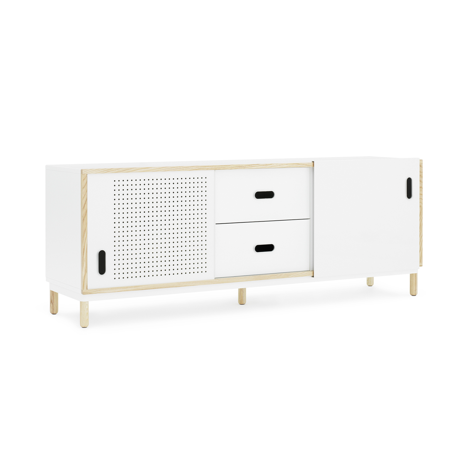 Chest of drawers with cabin drawers white