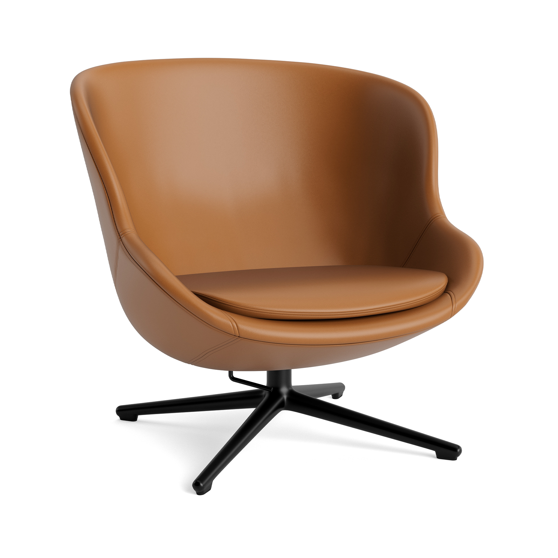 Čalúnené kreslo HYG LOW s čiernym nastaviteľným podstavcom