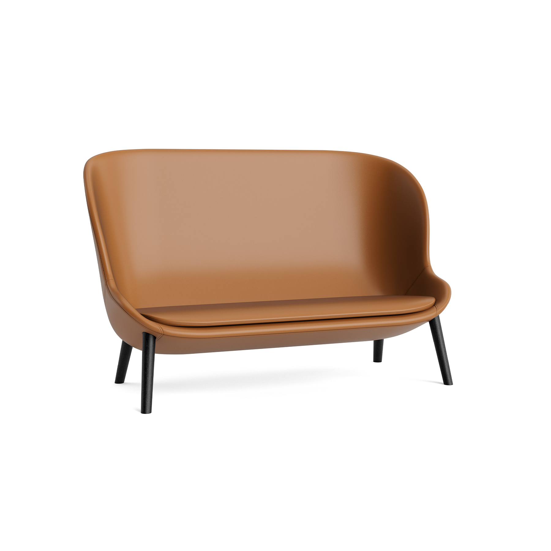 Čalúnená pohovka HYG s čiernym dubovým podstavcom