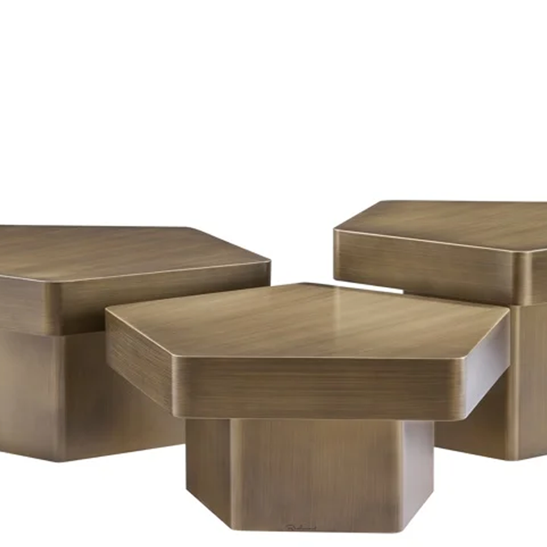 HEXA antique gold table set