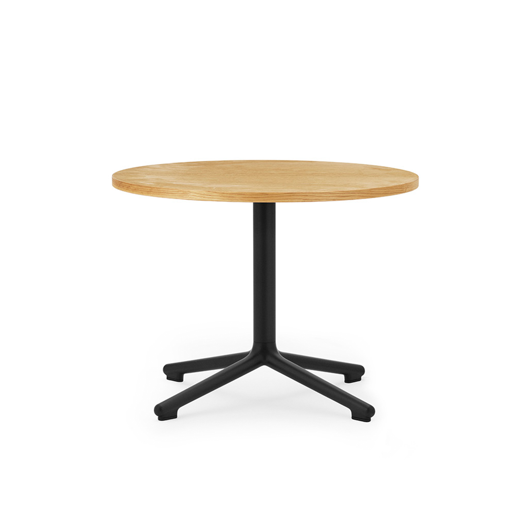 Coffee table Lunar Natural oak top with a black base