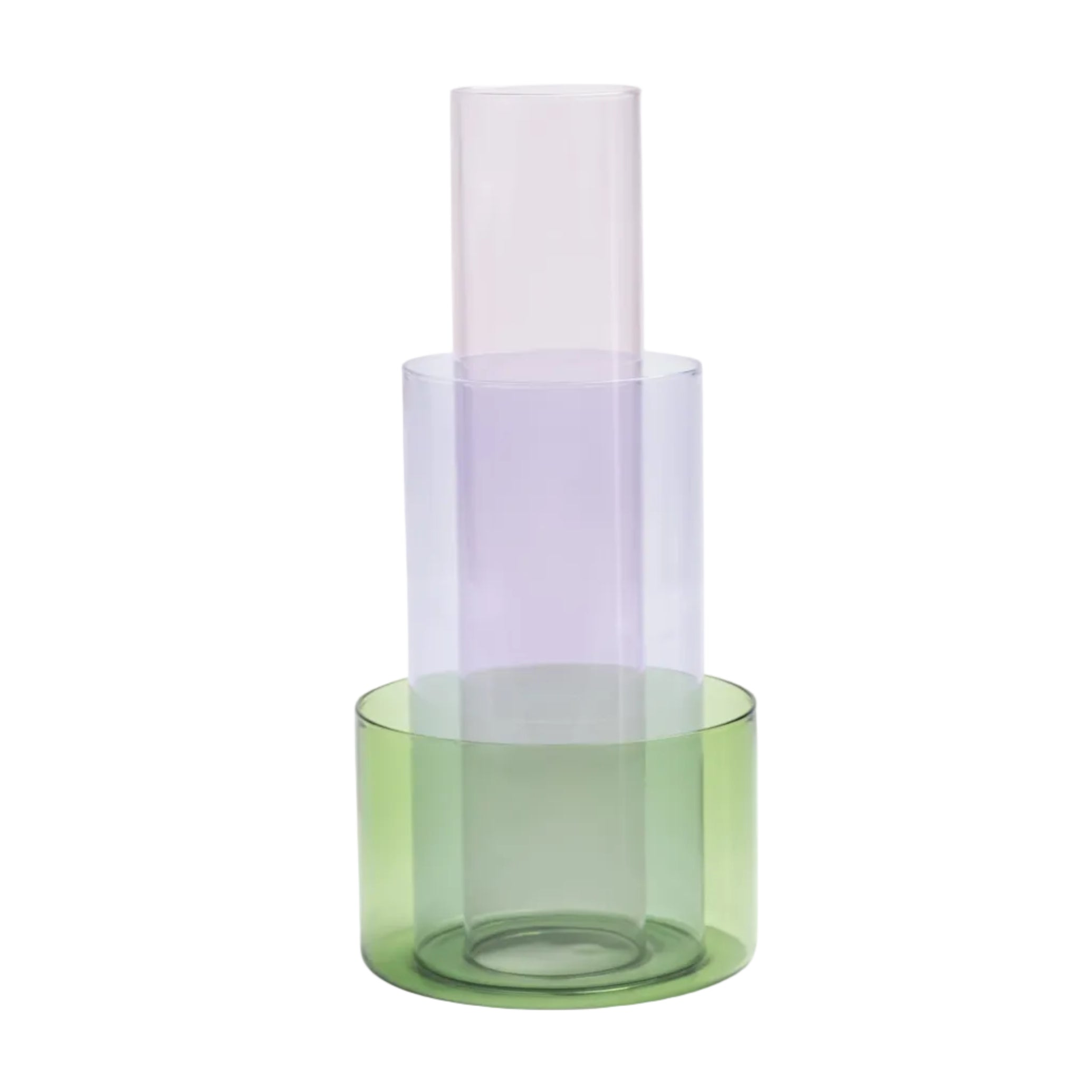 Váza AMPHI ružová s fialovou a zelenou