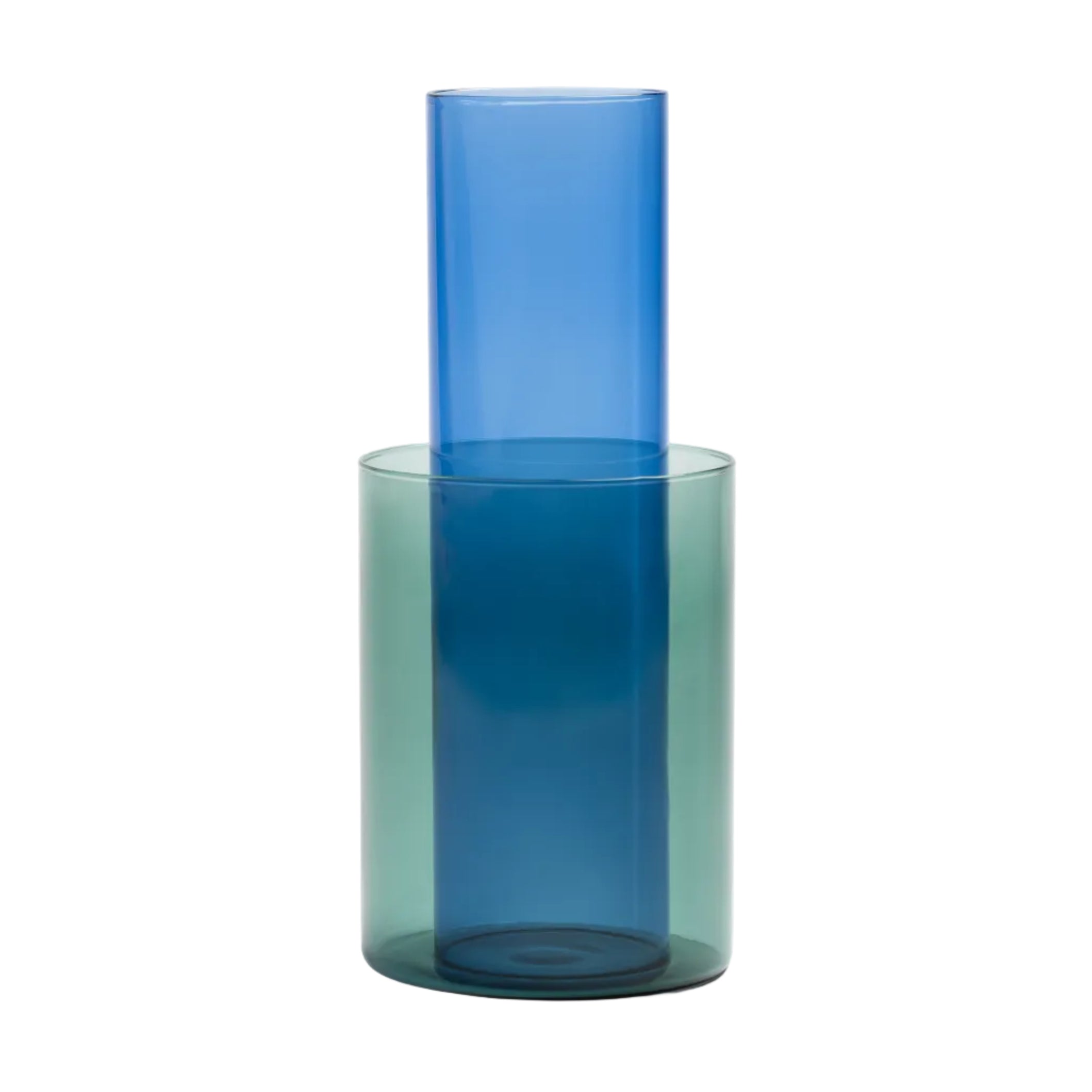 AMPHI vase blue with green