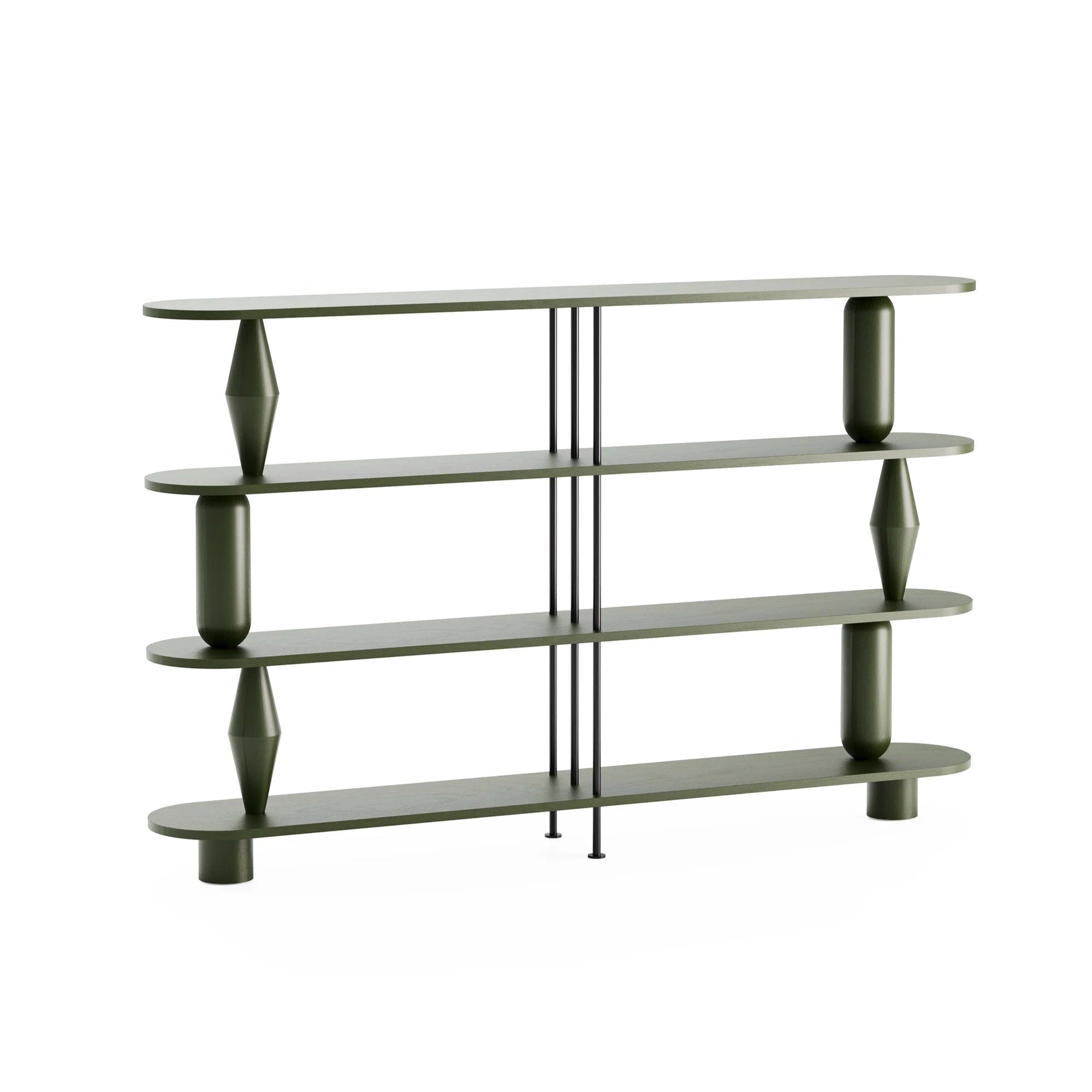 Regál VAZOO DUO zelené dubové drevo