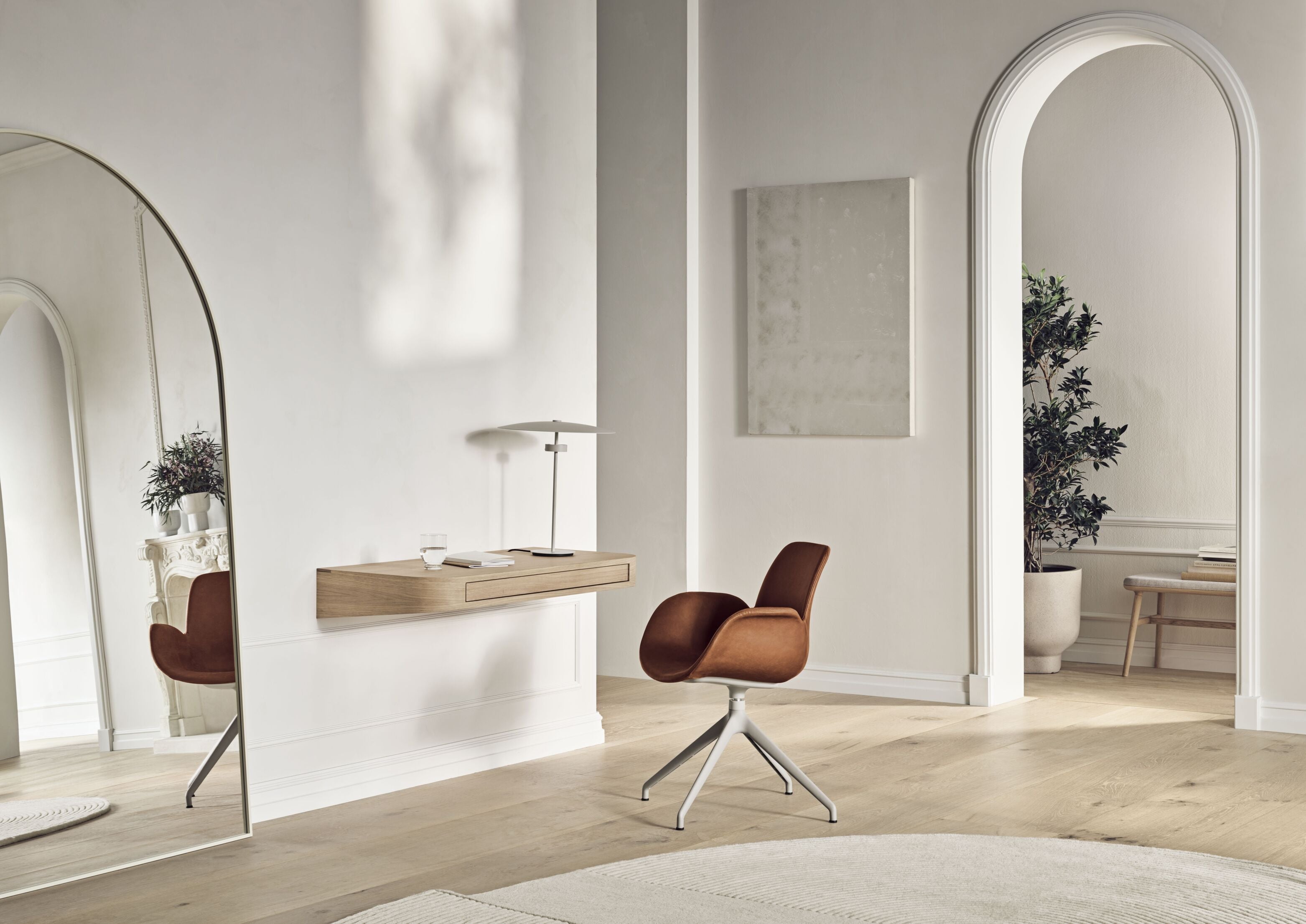 Kancelárske kreslo SEED šedé so šedým podstavcom