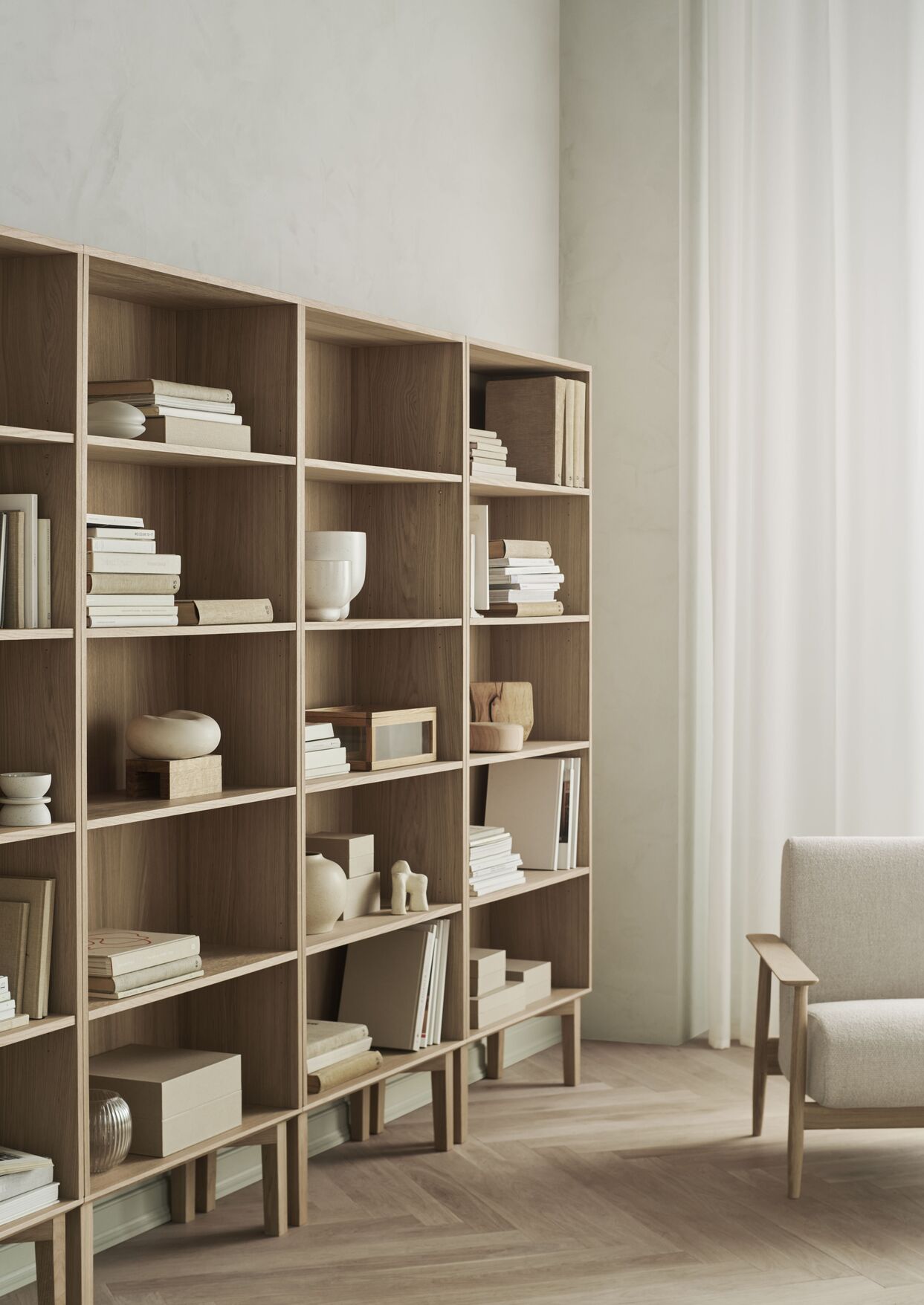 Regál SILENT z dubového dreva