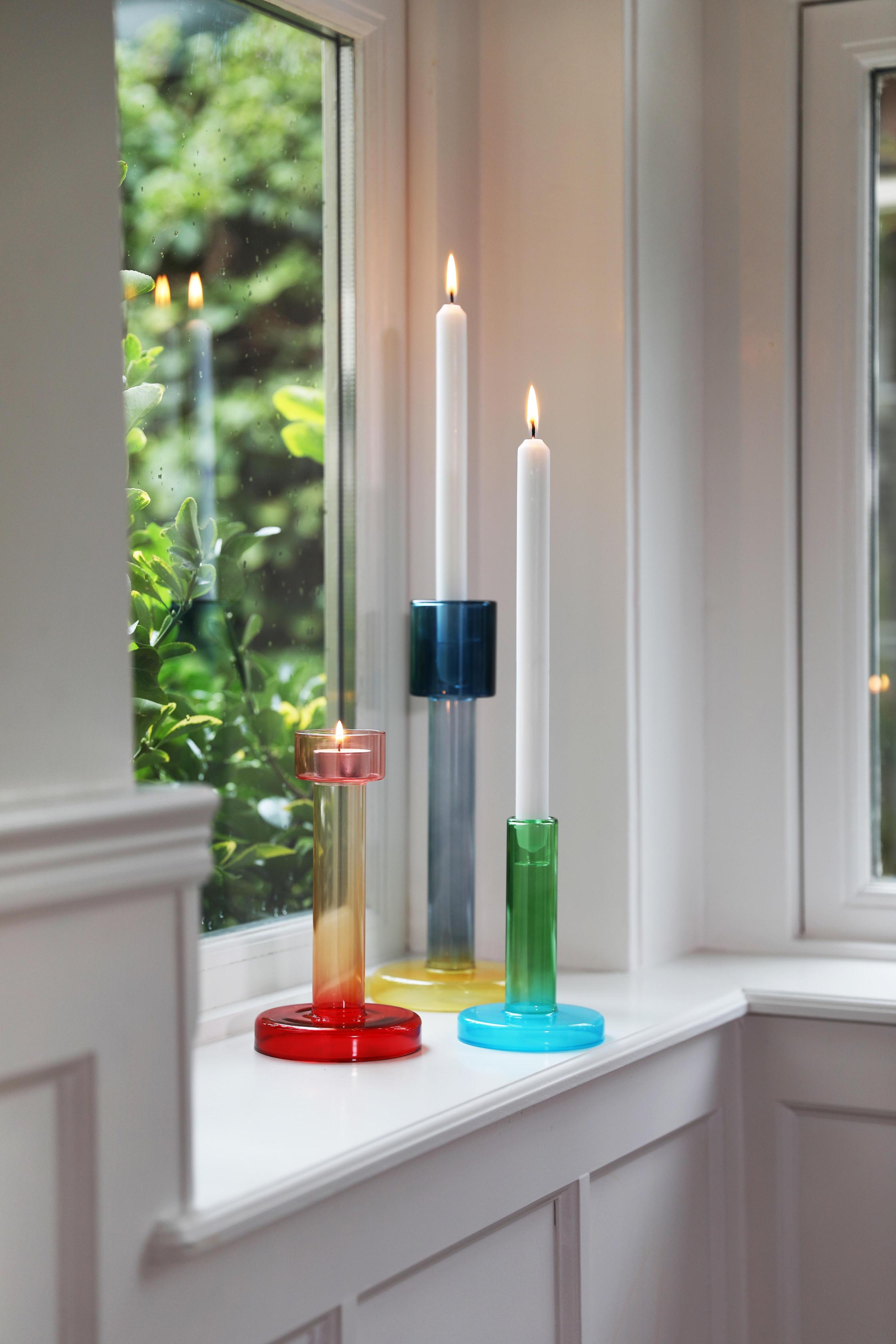 Svietnik BOLE zelený s modrým