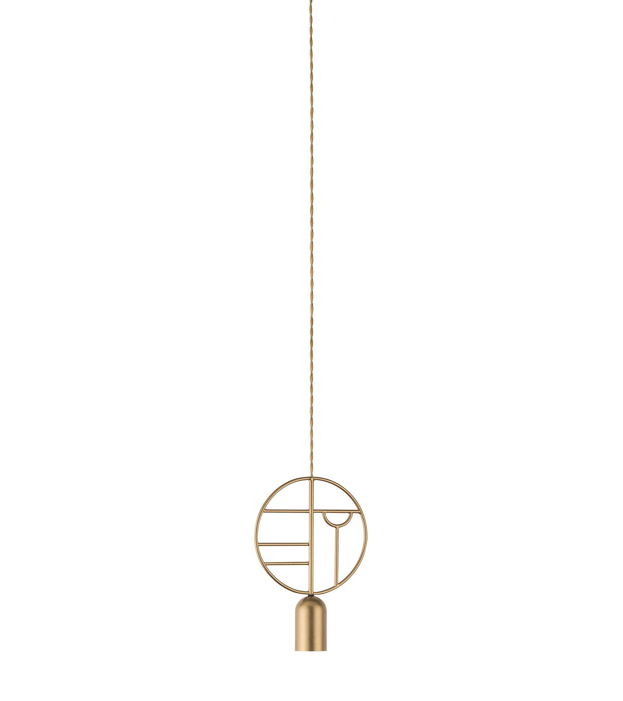 WOODEN DOTS WD01 Pendant Lamp in Brass