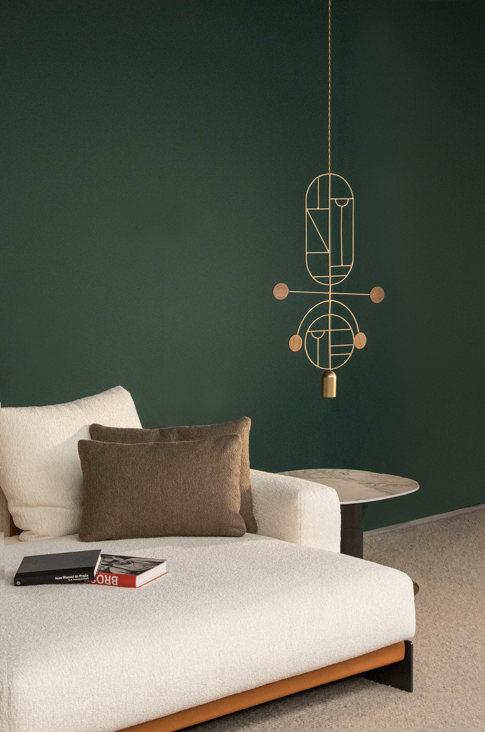 WOODEN DOTS WDS08 Pendant Lamp in Graphite with White and Red