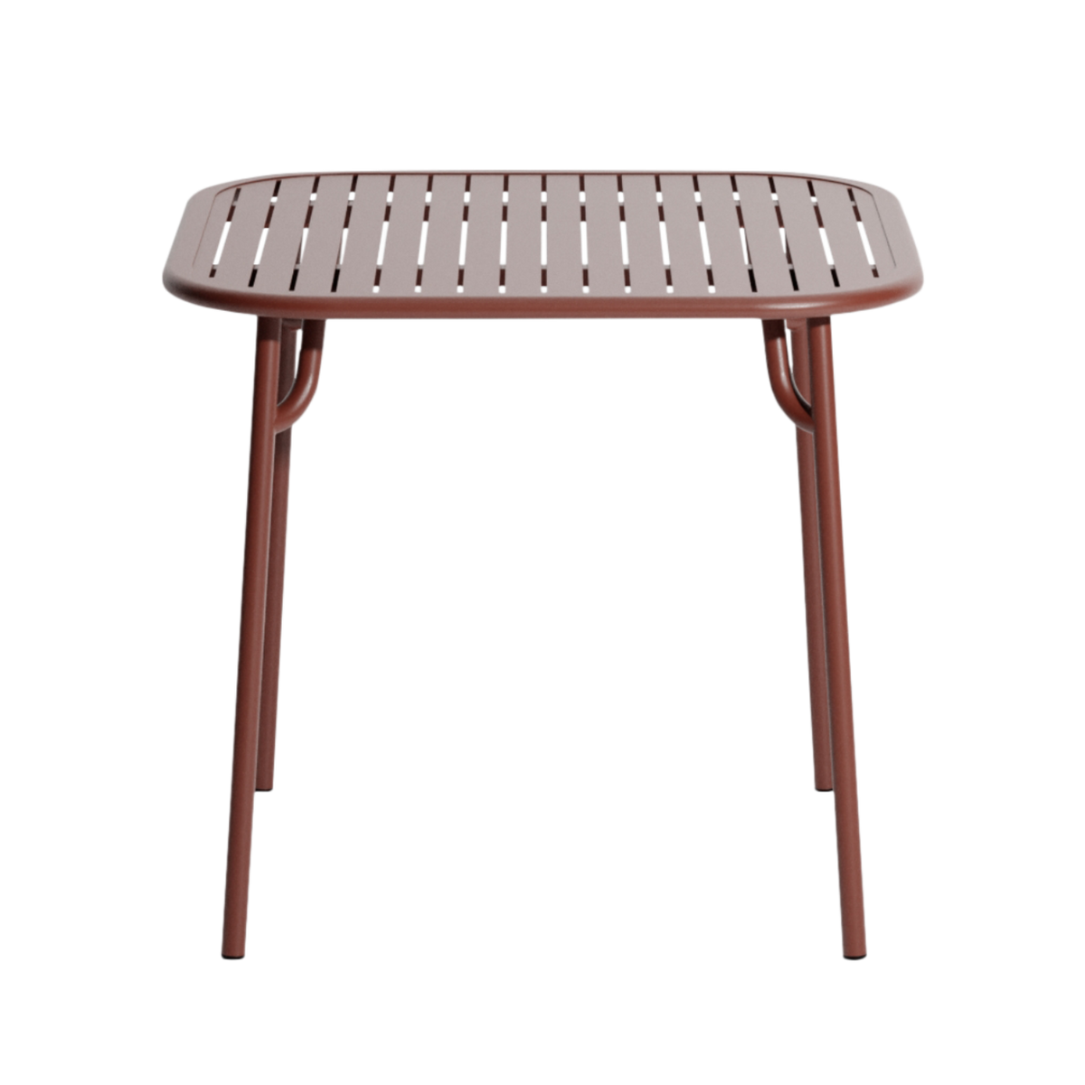 Stôl záhradný štvorcový WEEK-END červeno-hnedý