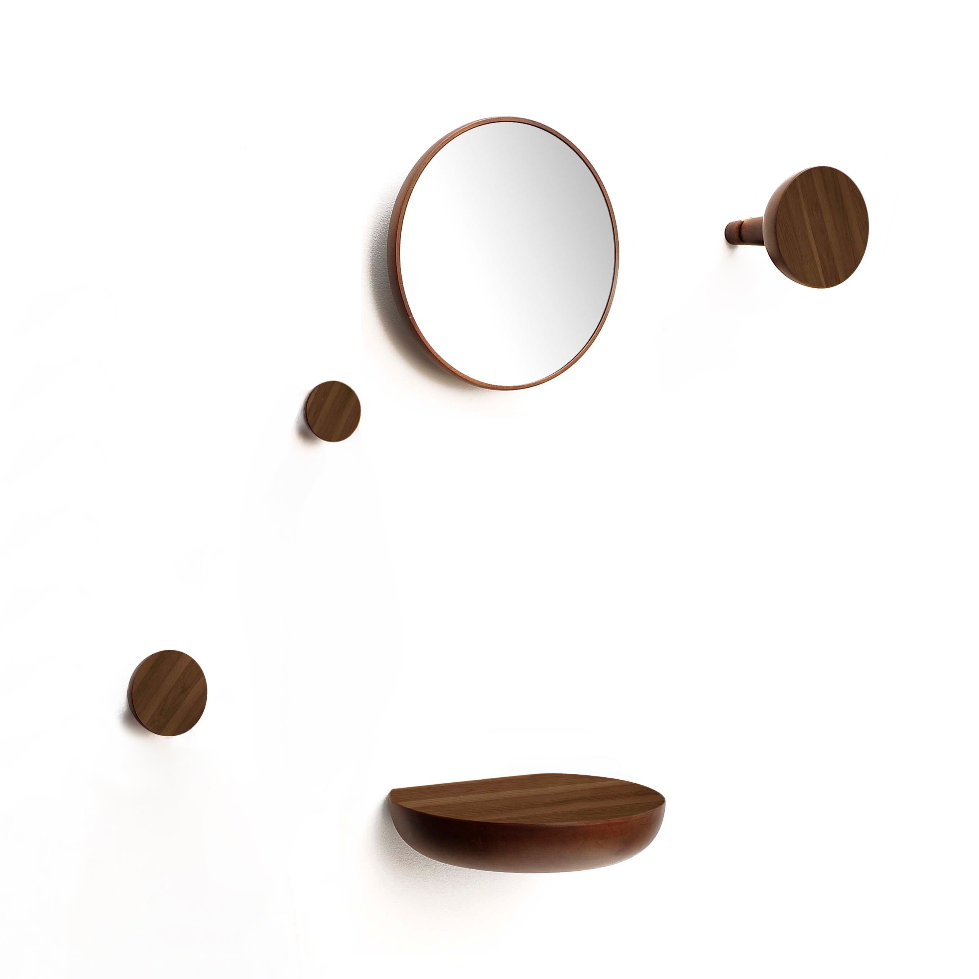 Súprava vešiakov WELCOME orechový dyha