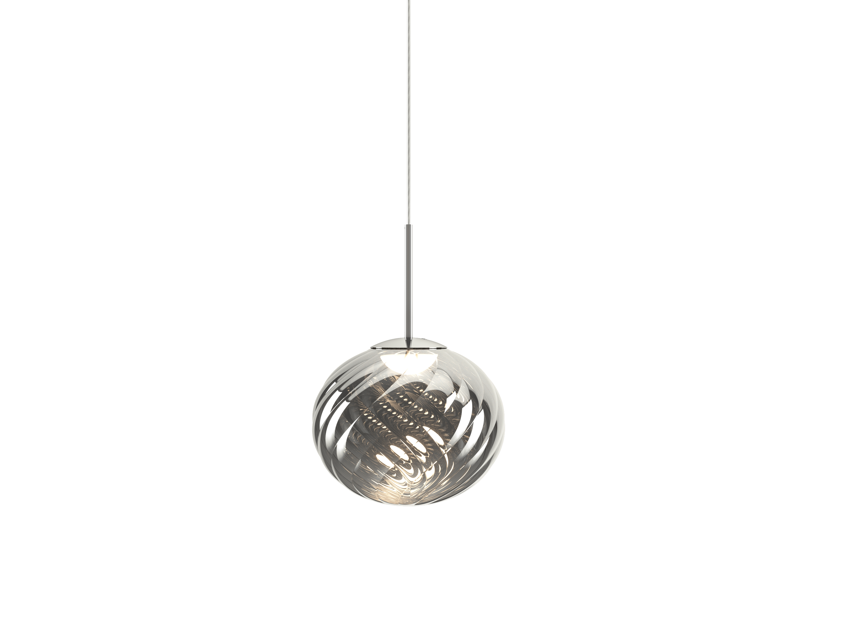 Závesná lampa WHIRL strieborná