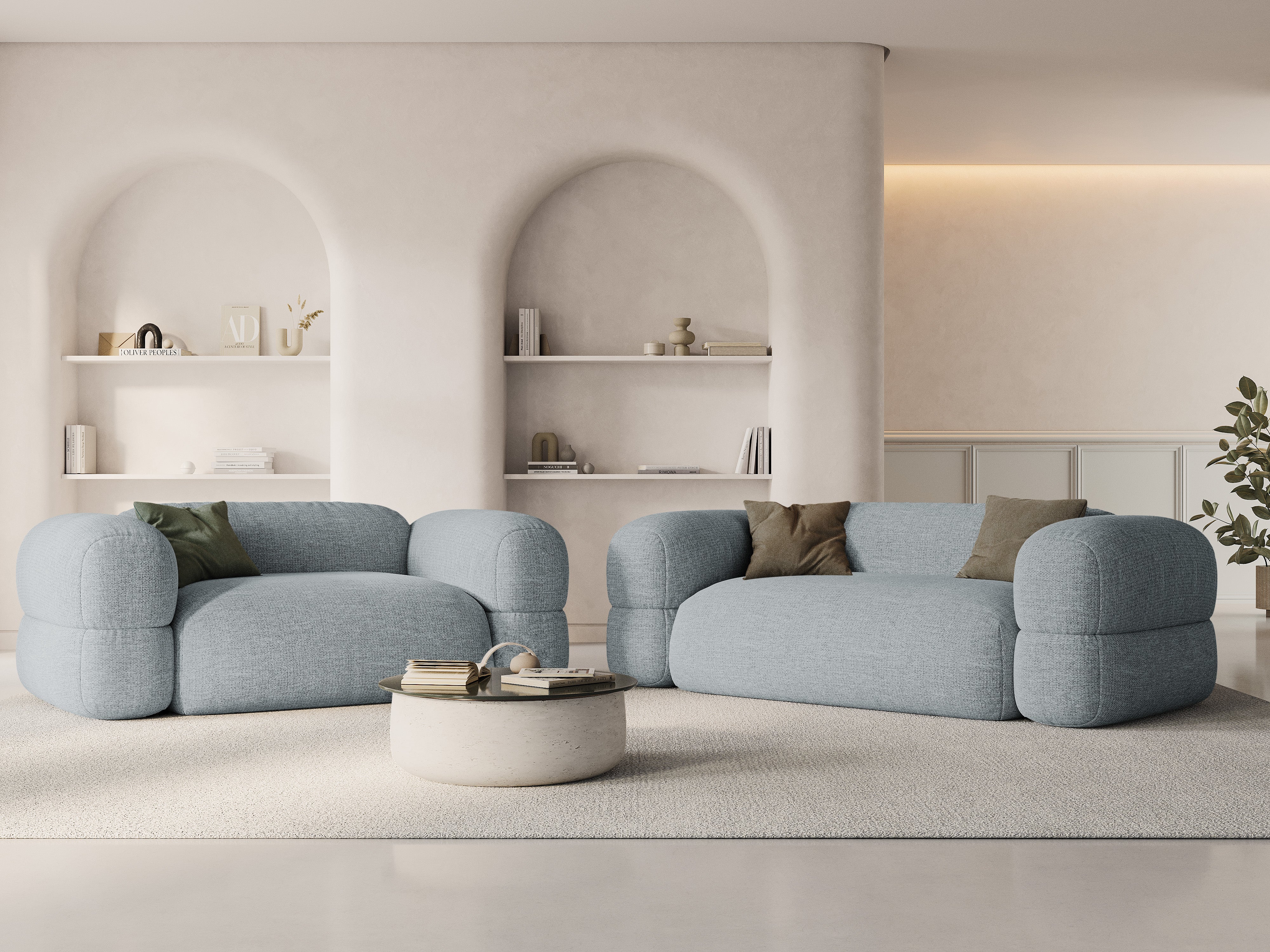 Sofa pre 2 osoby ROGER modrý szenil