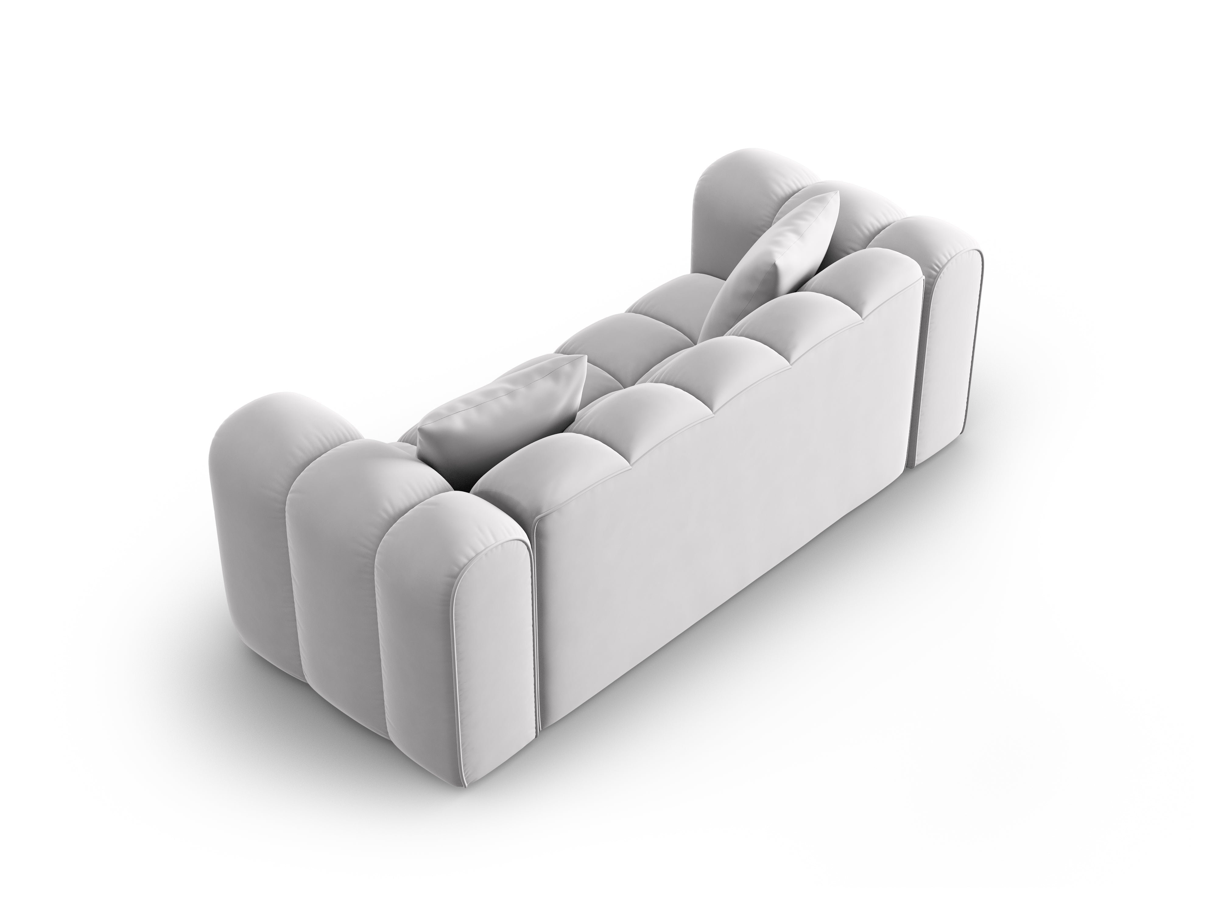 Sedačka zamatová 2-osobová HALLEY strieborná