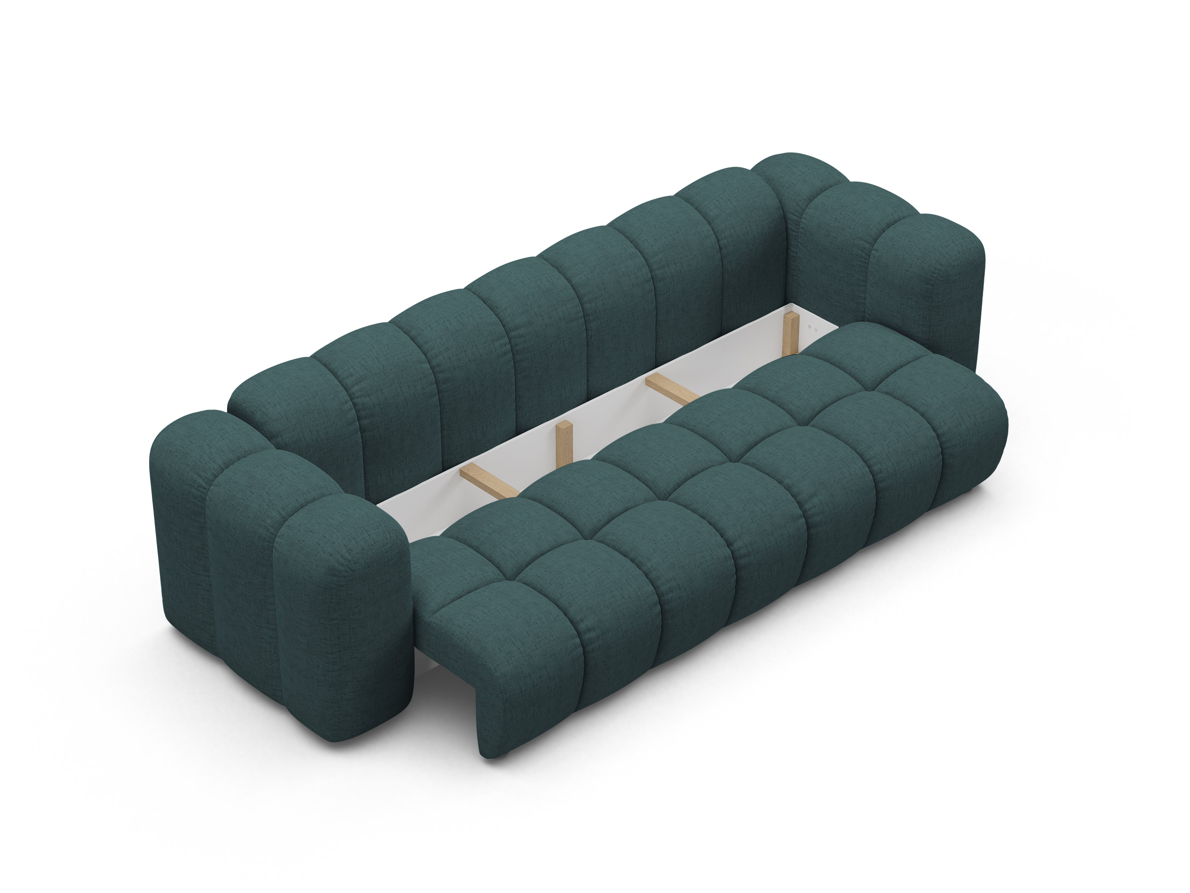 ASTRO turquoise chenille sofa with sleeping function