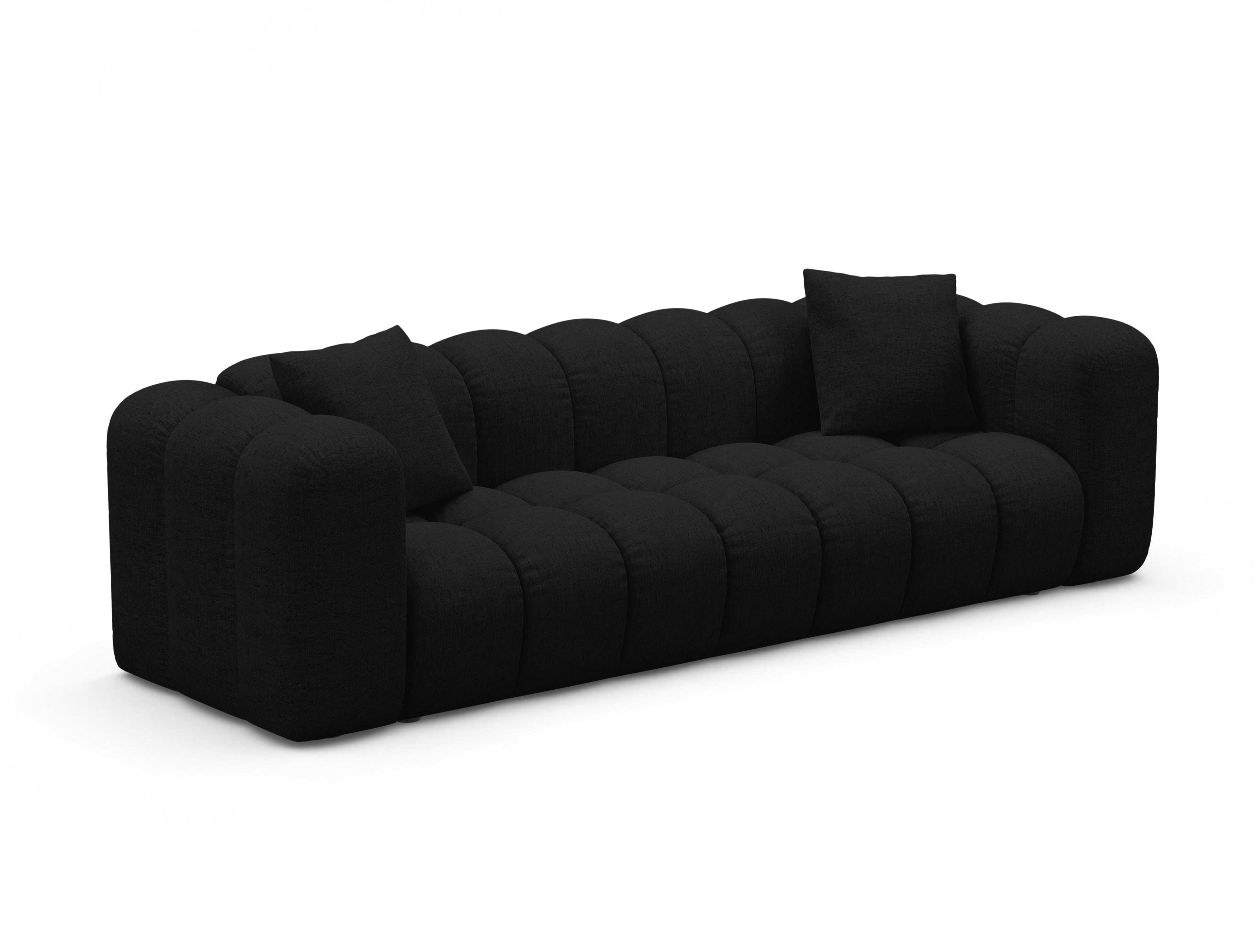 ASTRO black chenille sofa with sleeping function