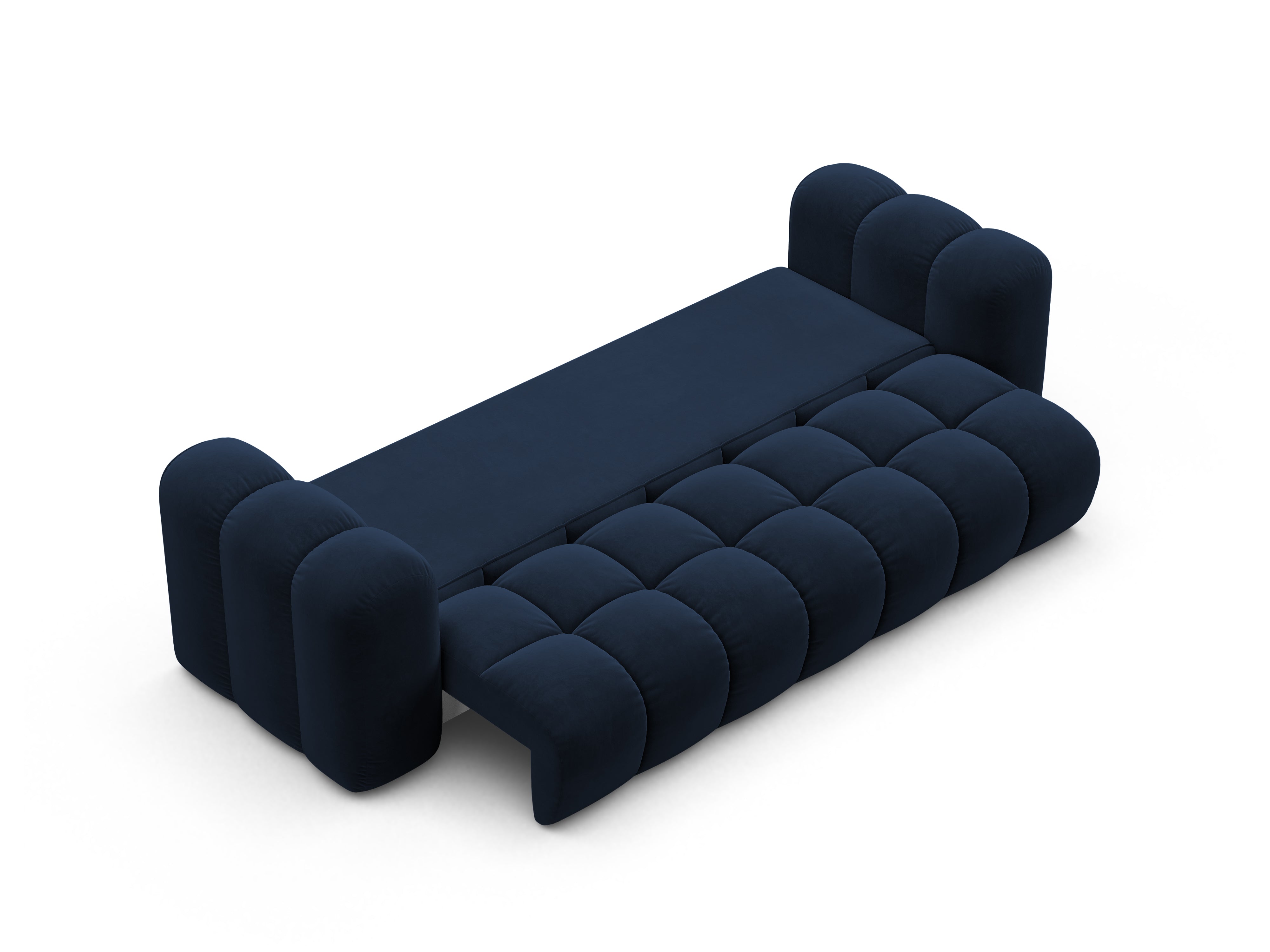 Sofa z aksamitom s funkciou spania ASTRO kráľovská modrá