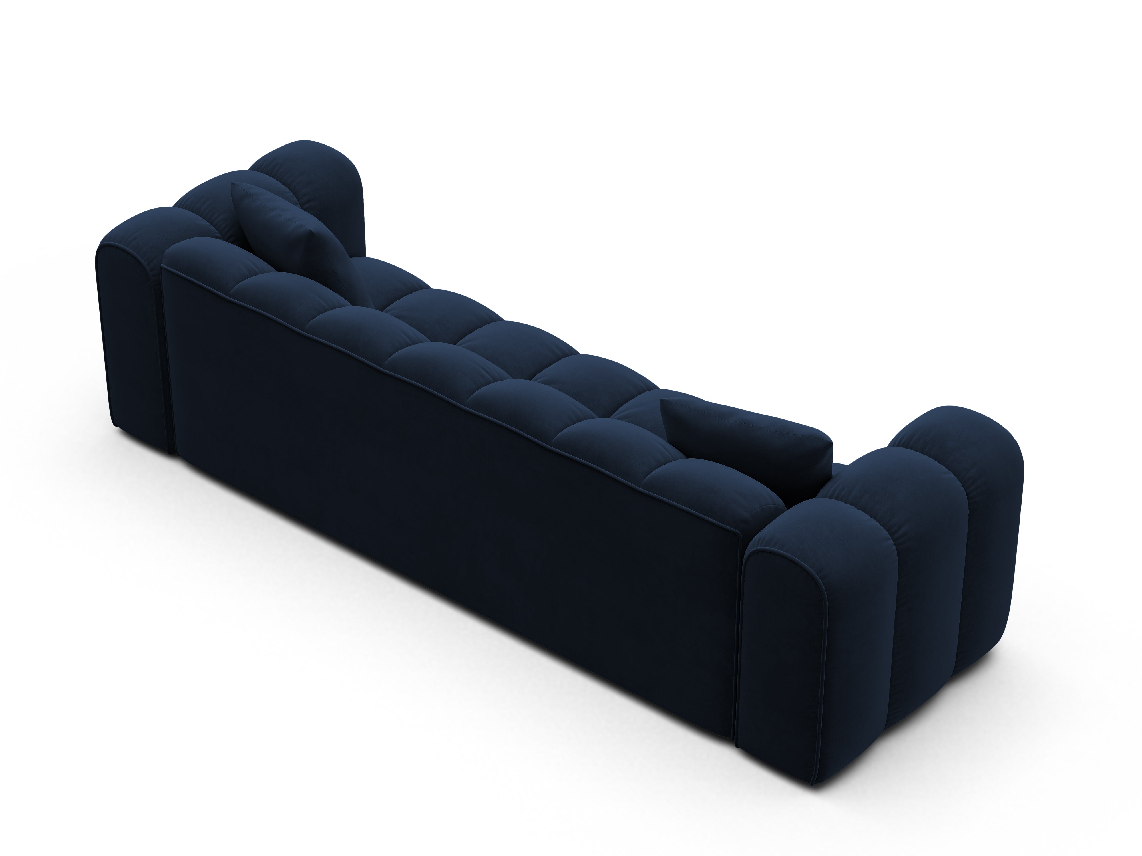 Sofa z aksamitom s funkciou spania ASTRO kráľovská modrá