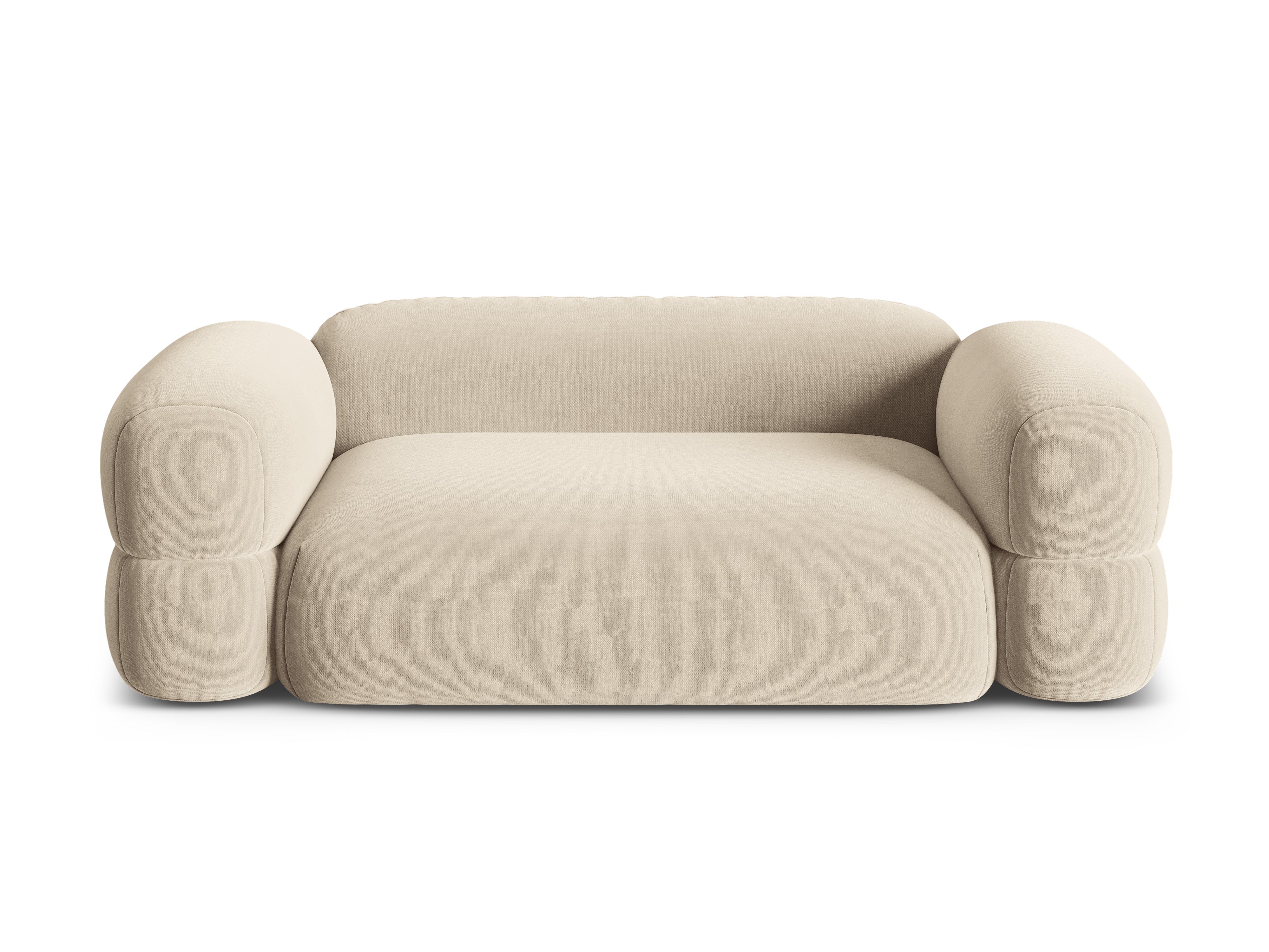 Sofa z jemného velúru 3-miestna ROGER svetlo béžová
