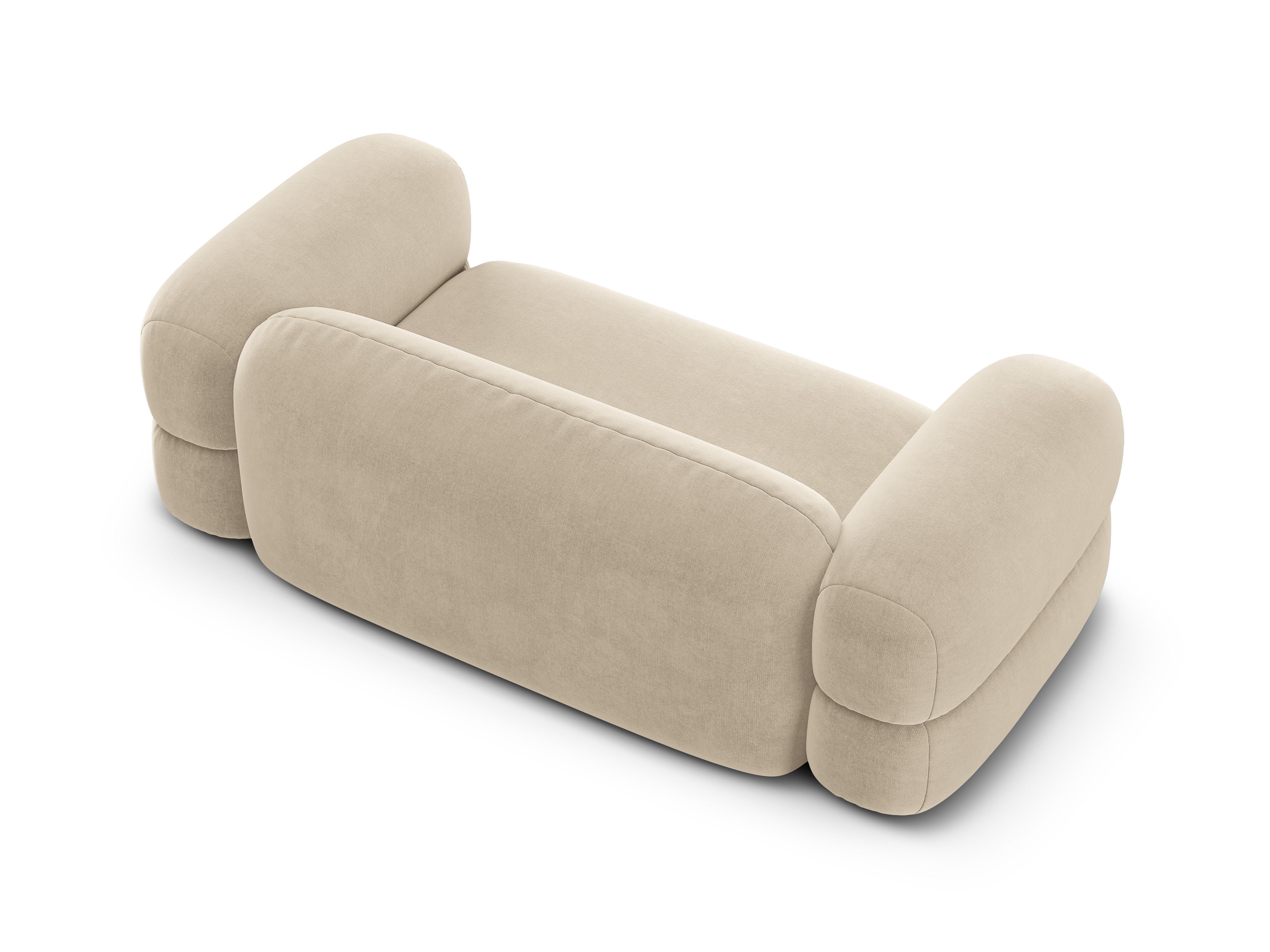 Sofa z jemného velúru 3-miestna ROGER svetlo béžová