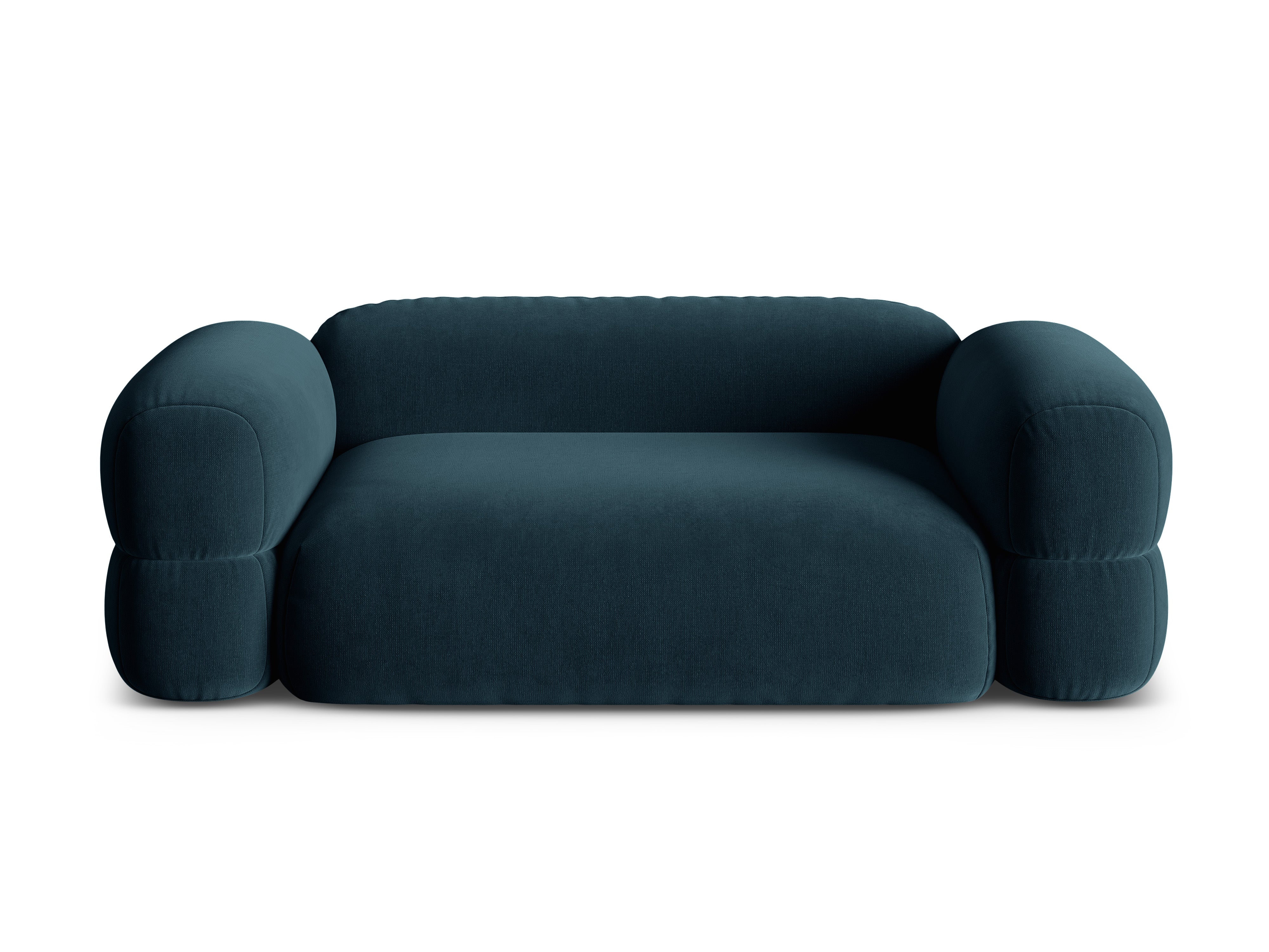 Sofa z jemného velúru 3-miestna ROGER modrá petrol