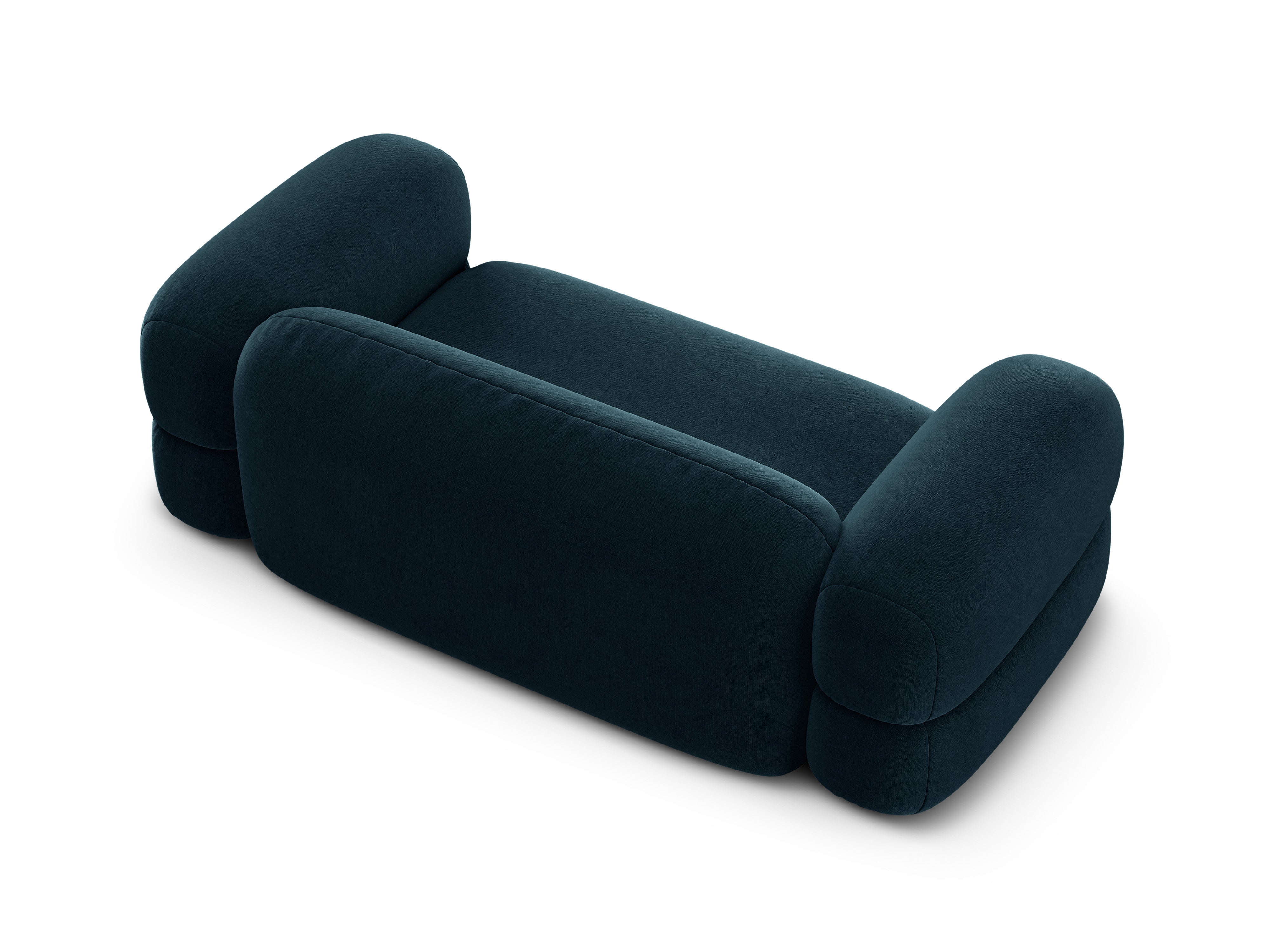 Sofa z jemného velúru 3-miestna ROGER modrá petrol