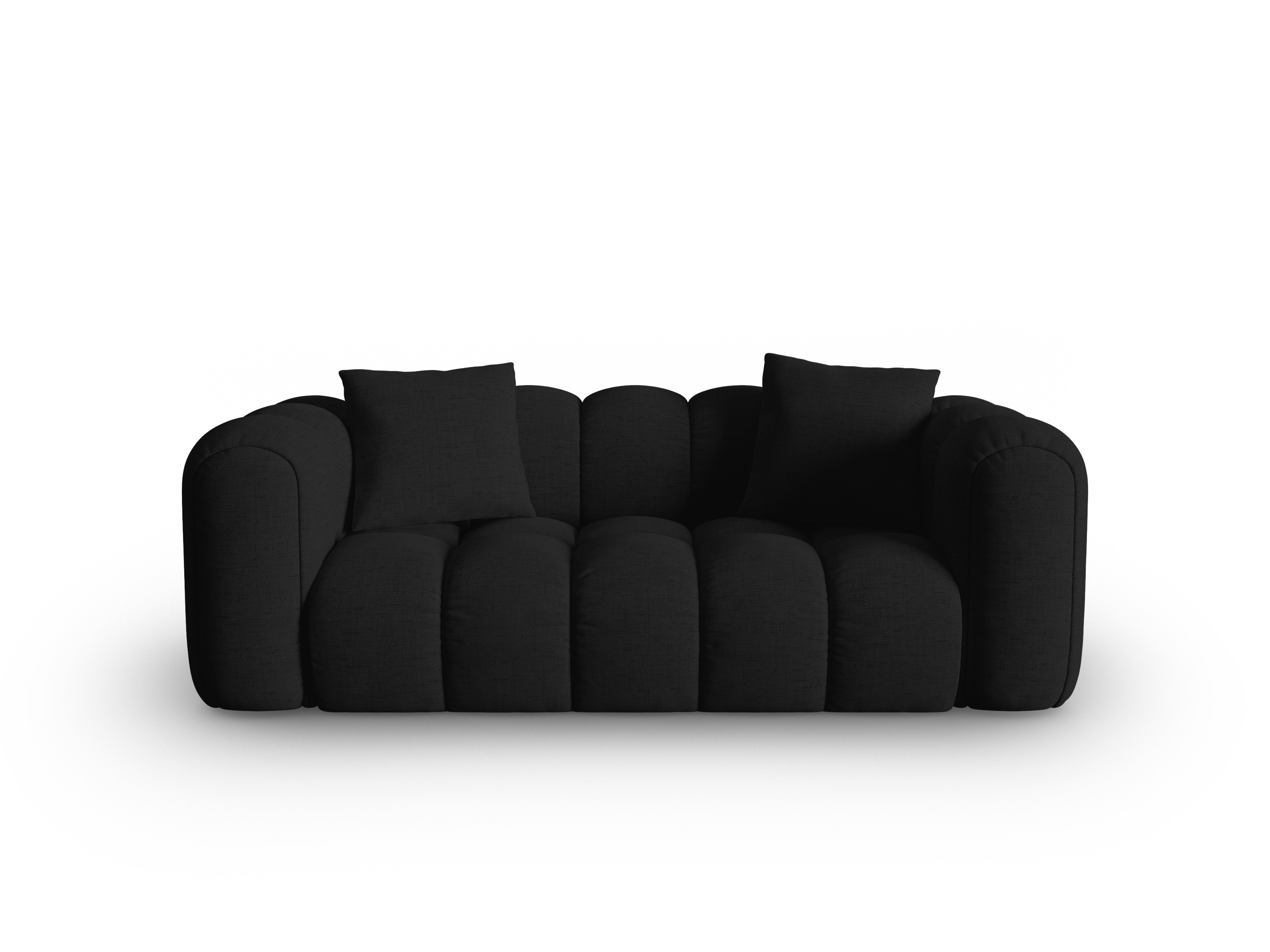 3-seater Sofa ASTRO black chenille