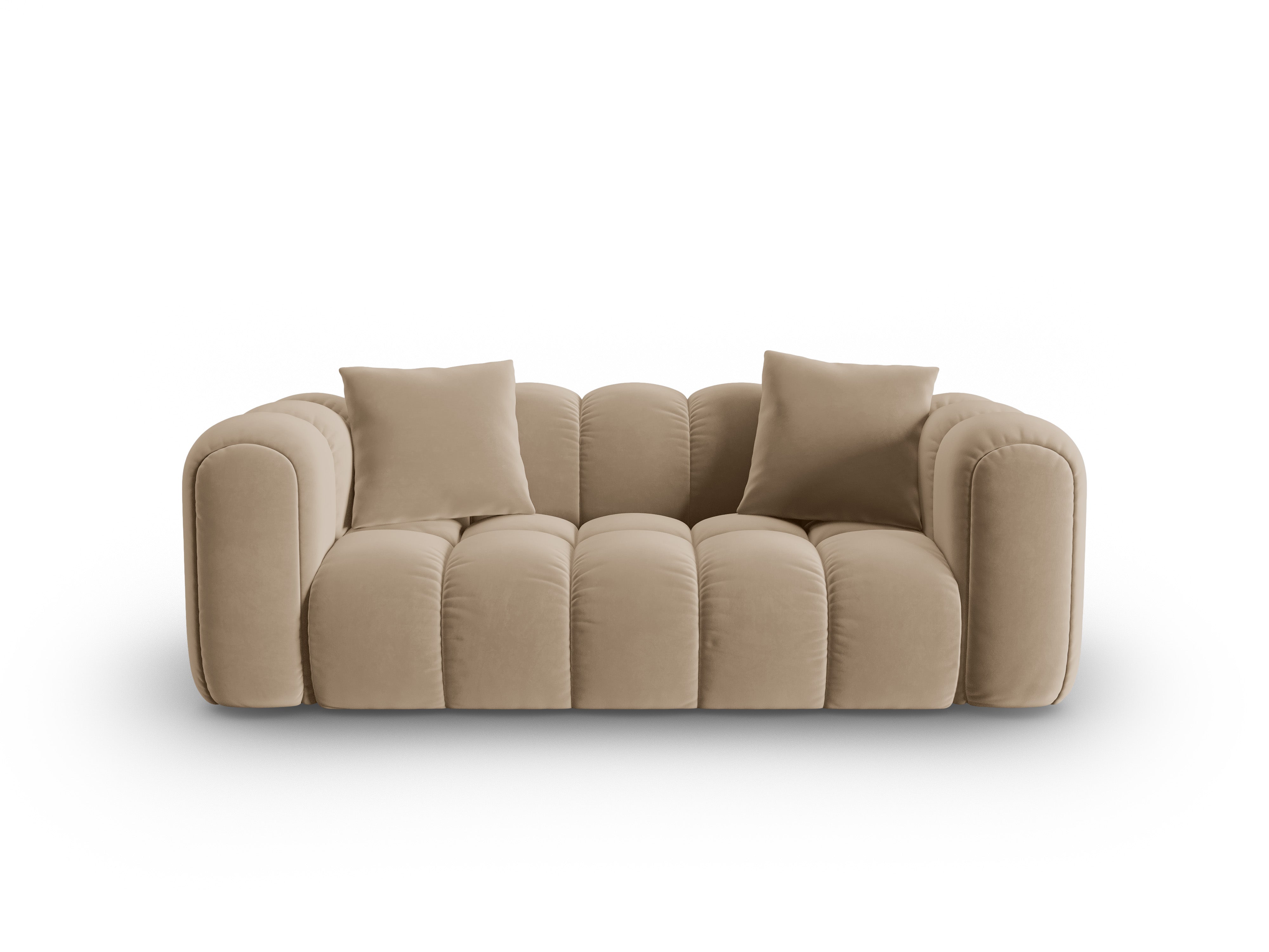 Sofa z jemného velúru 3-miestna ASTRO piesková