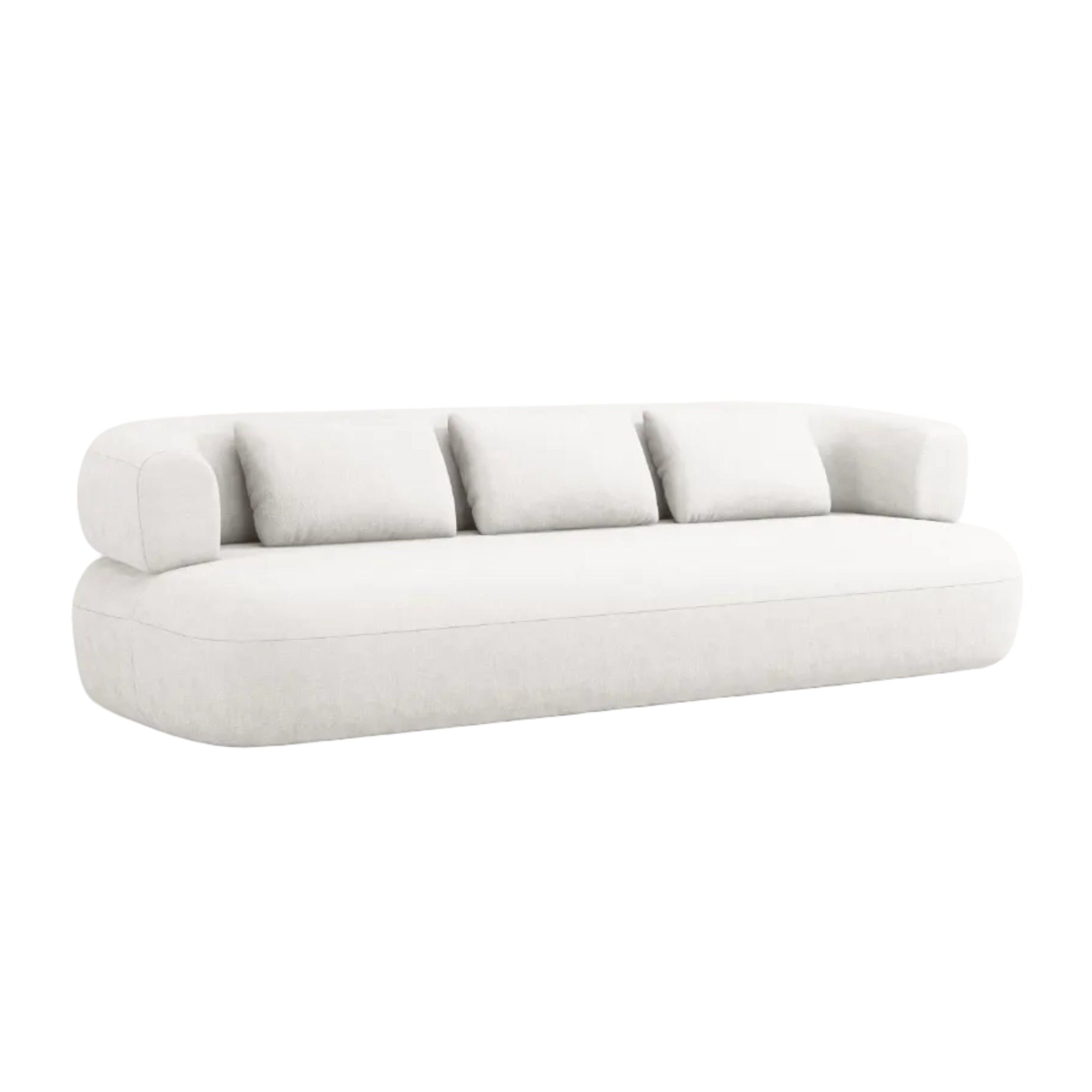 Sofa pre 3,5 osoby ALDRIN svetlo béžový šenil
