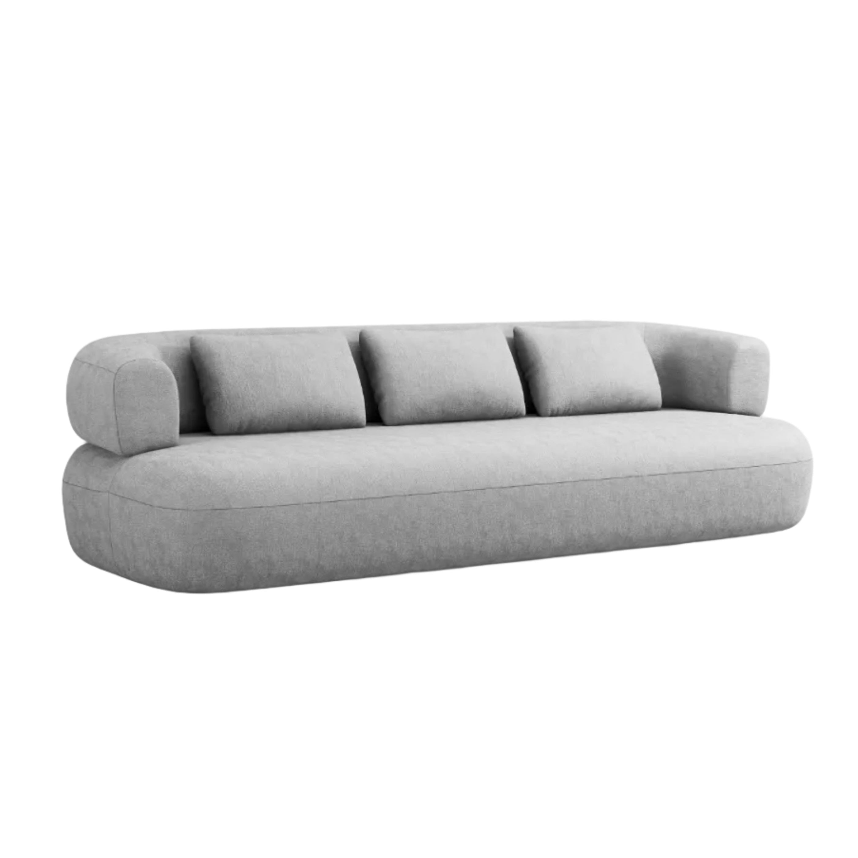 Sofa pre 3,5 osoby ALDRIN šedý s zamatom