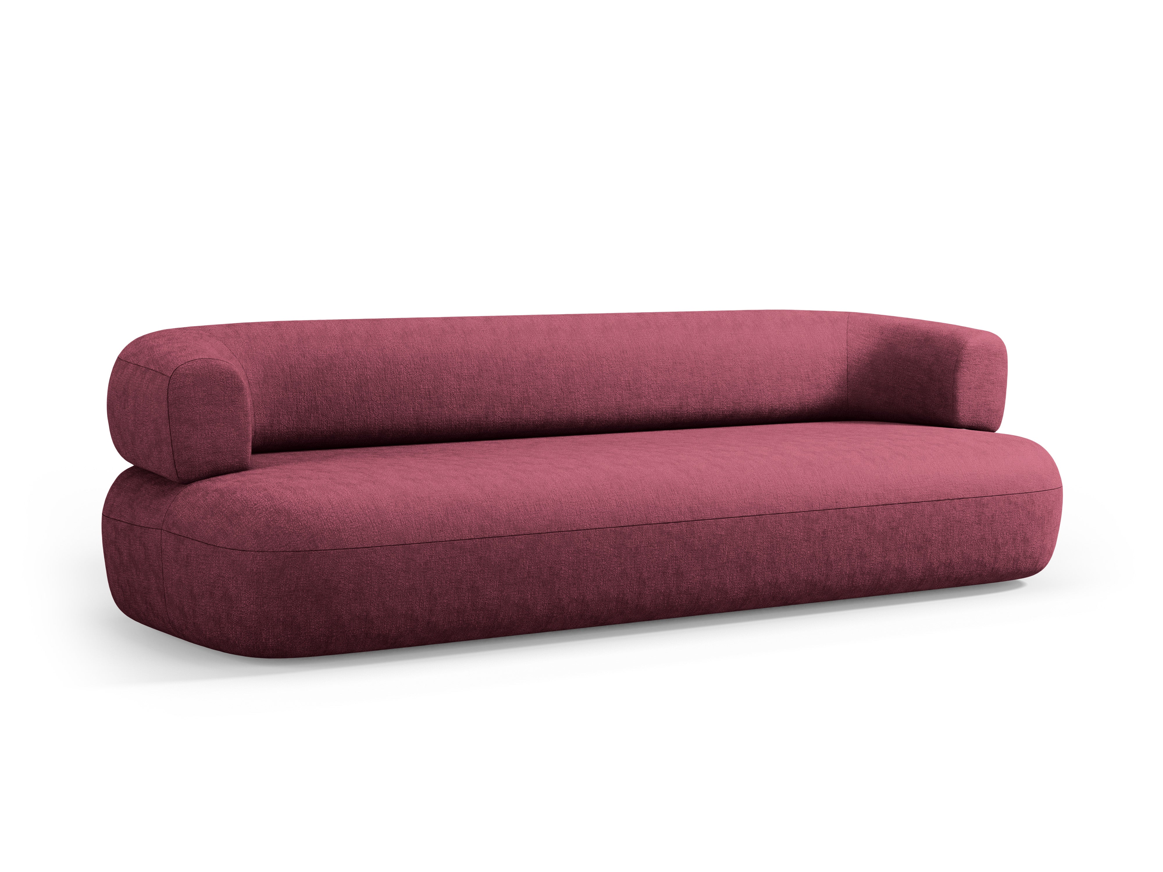 Sofa pre 3,5 osoby ALDRIN v karmazínovom šenile