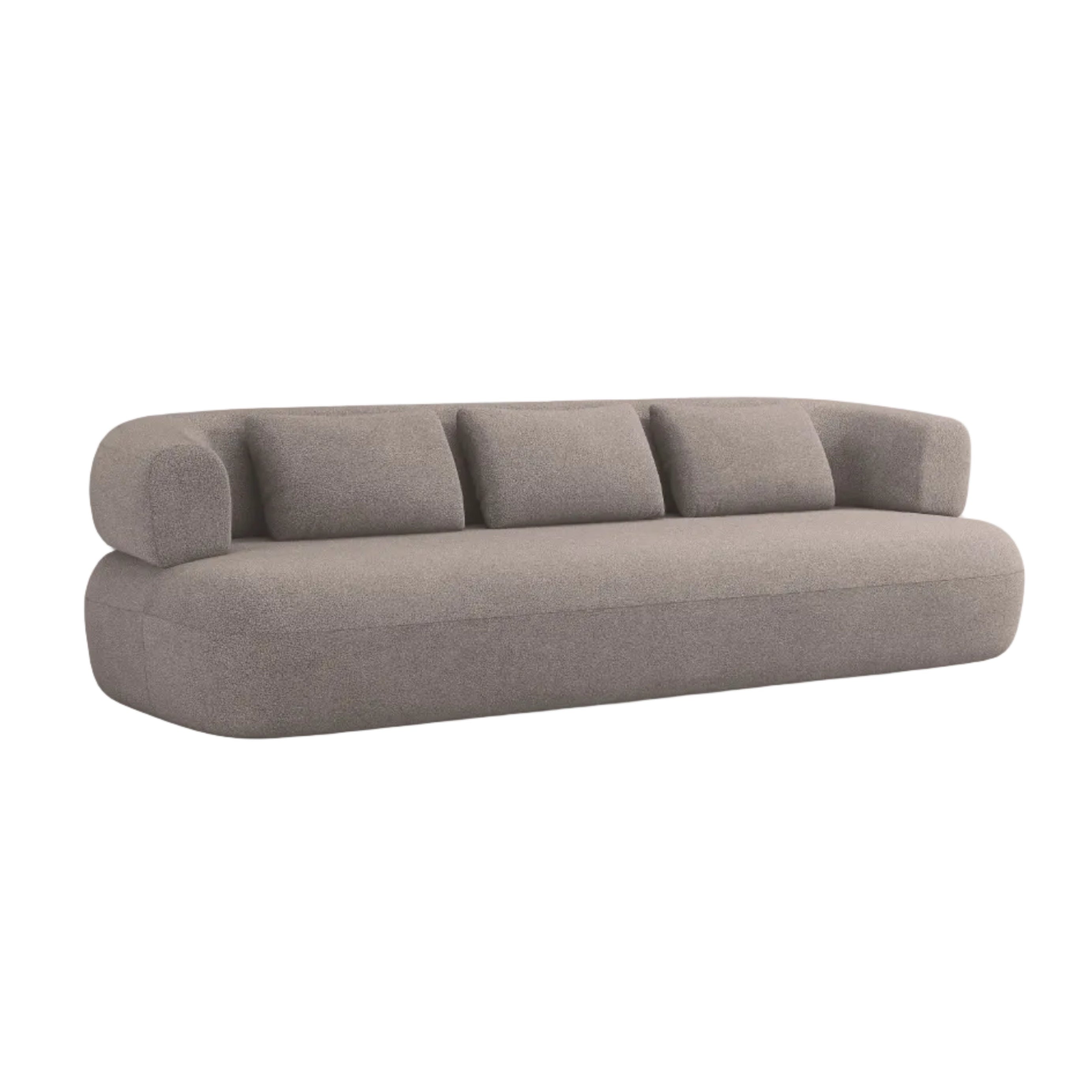 Sofa 3,5-osobová ALDRIN svetlohnedá boucle