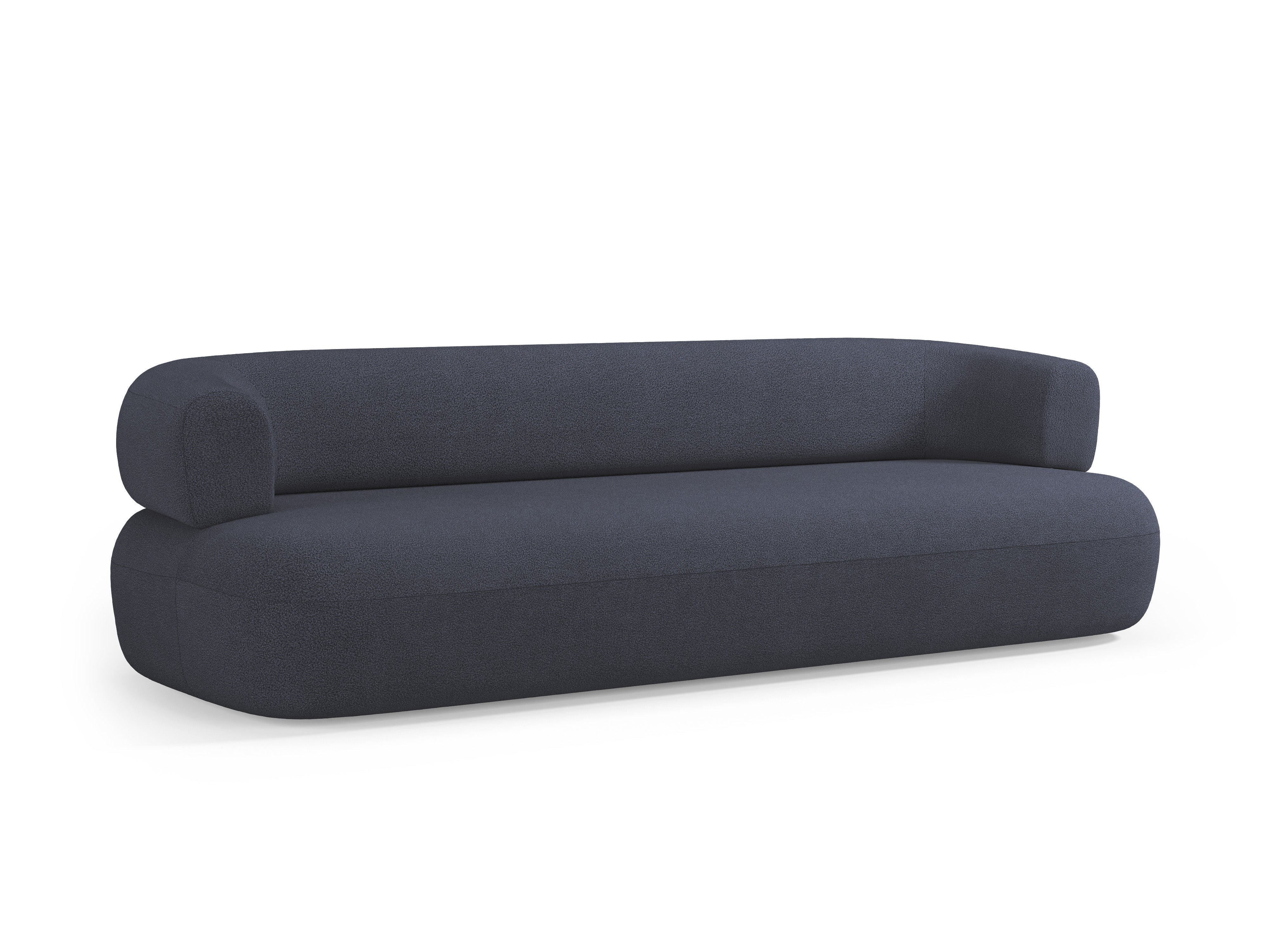 Sofa pre 3,5 osoby ALDRIN v granátovom boucle.