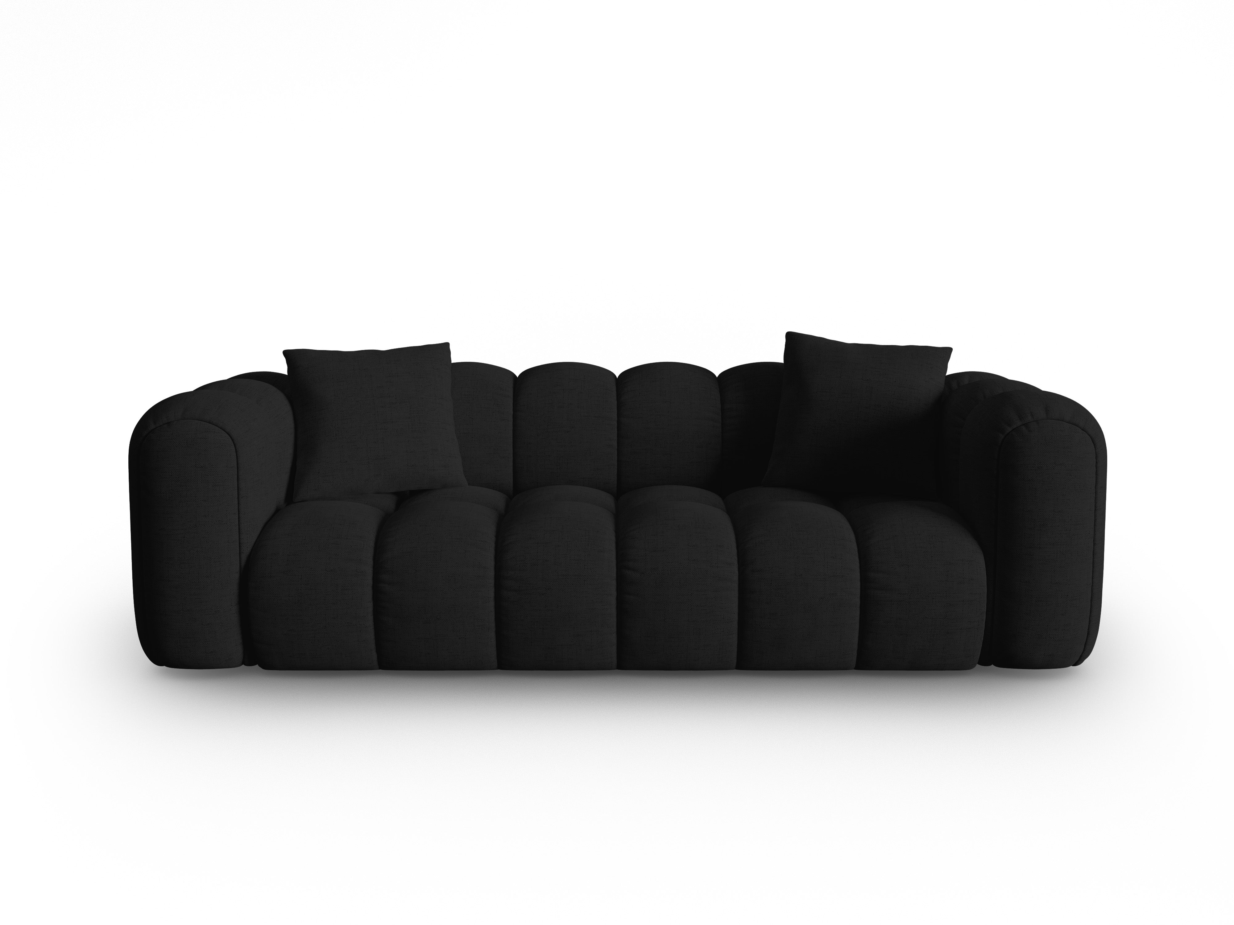 4-seater ASTRO sofa black chenille