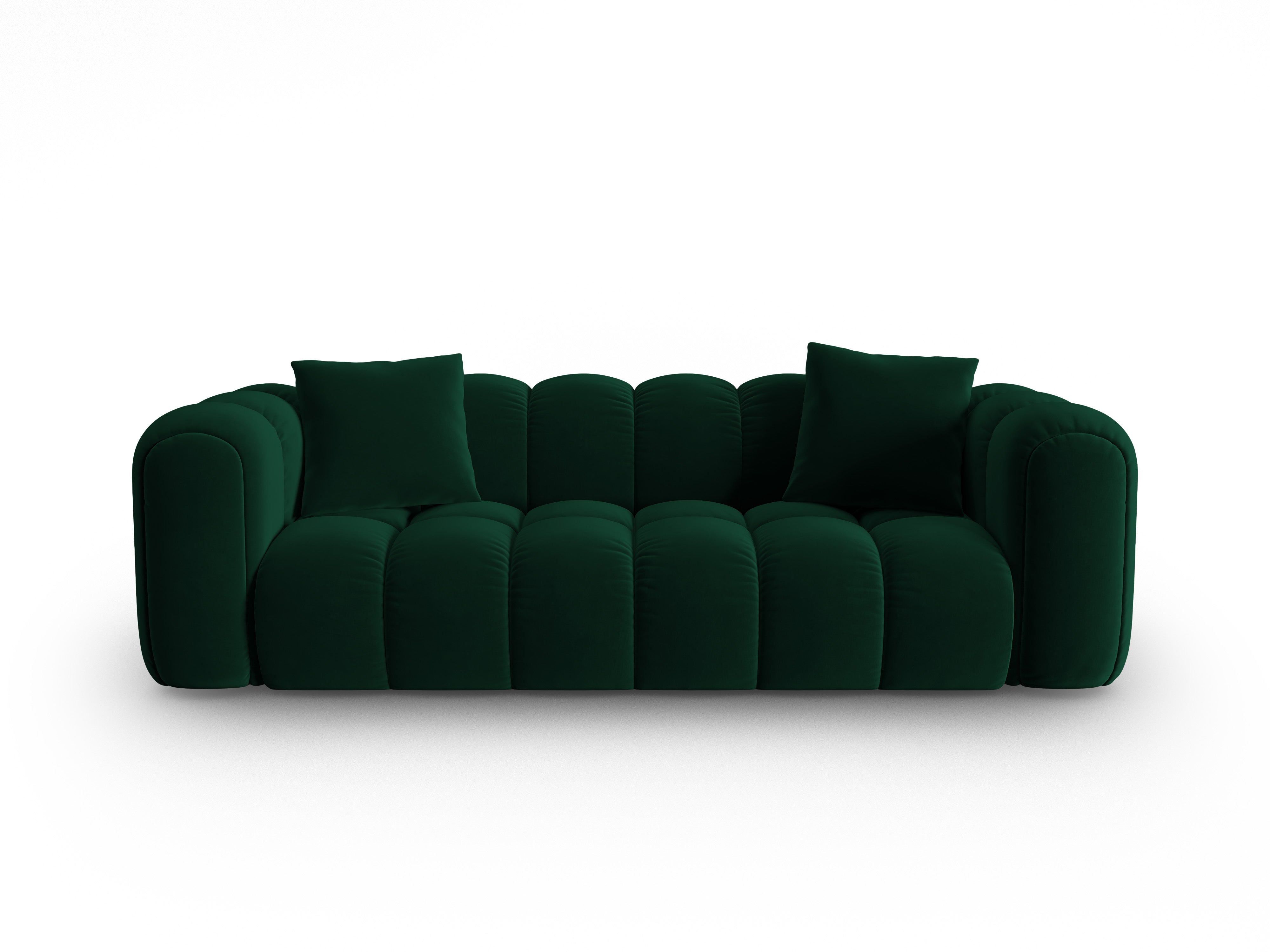 Sofa zamatová 4-osobová ASTRO fľašková zelená