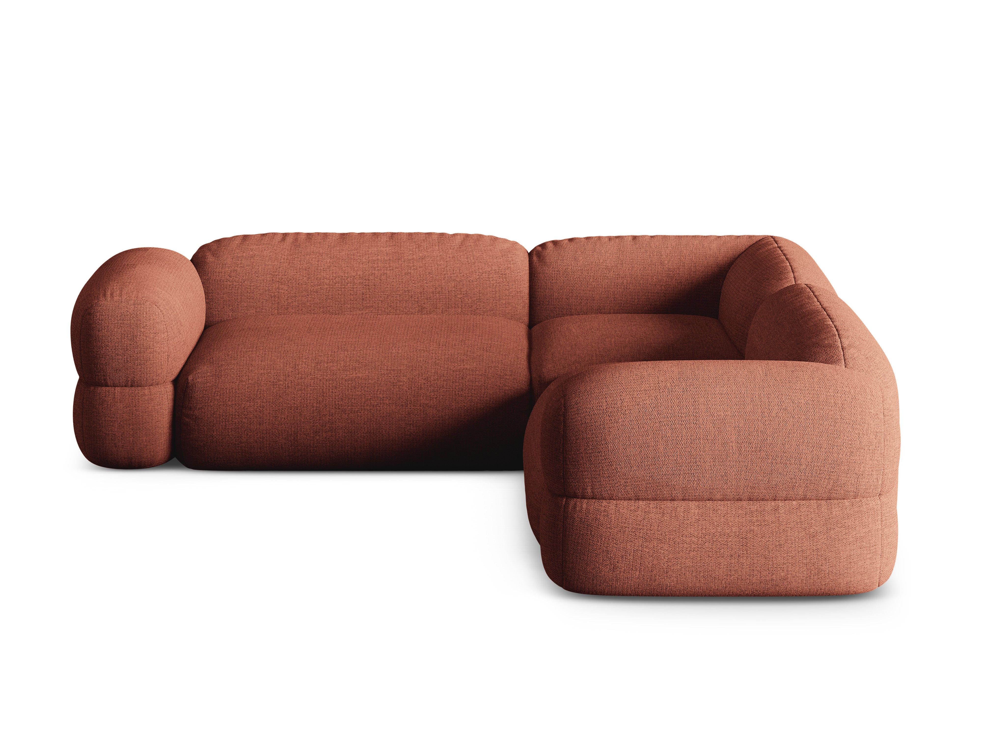 Symetrický rohový gauč ROGER koralový szenil