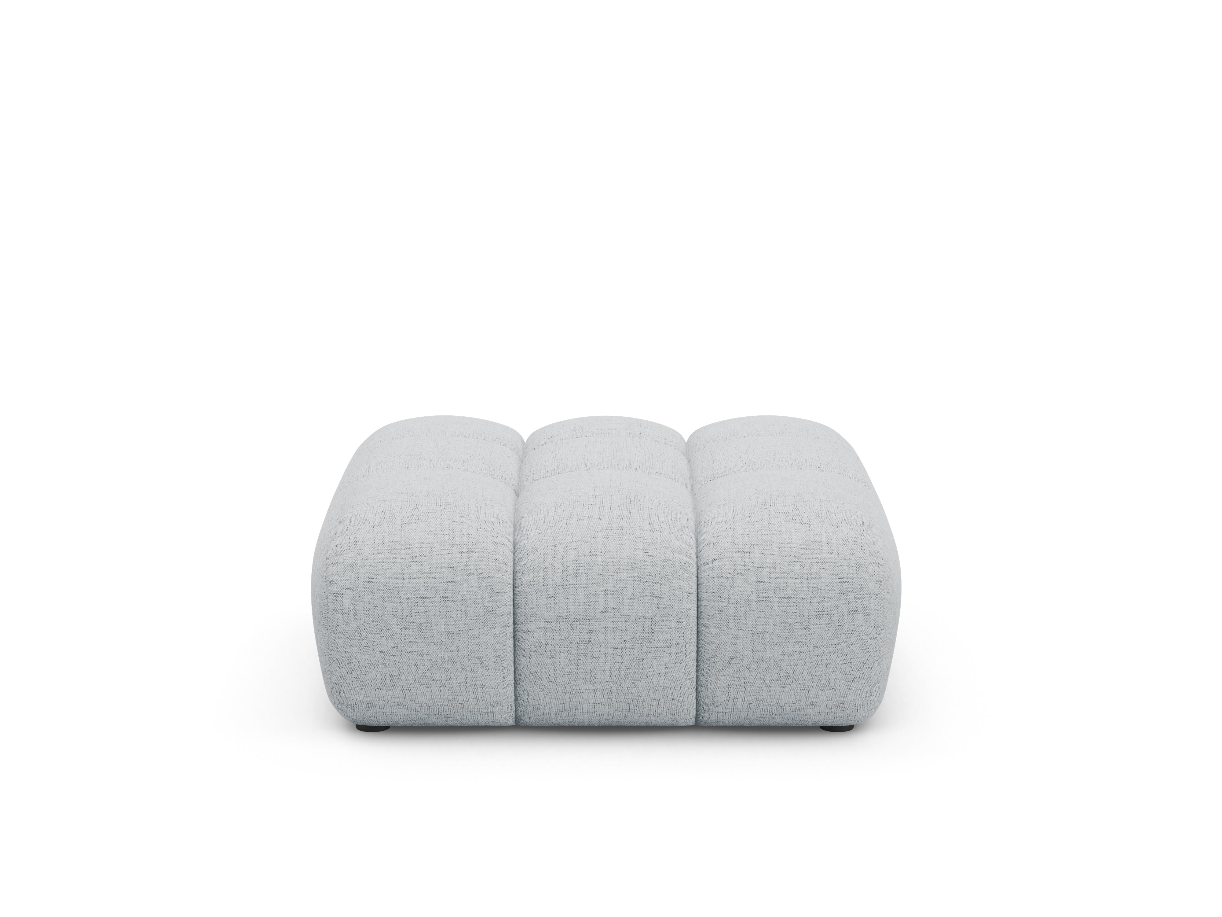 ASTRO light gray chenille pouf