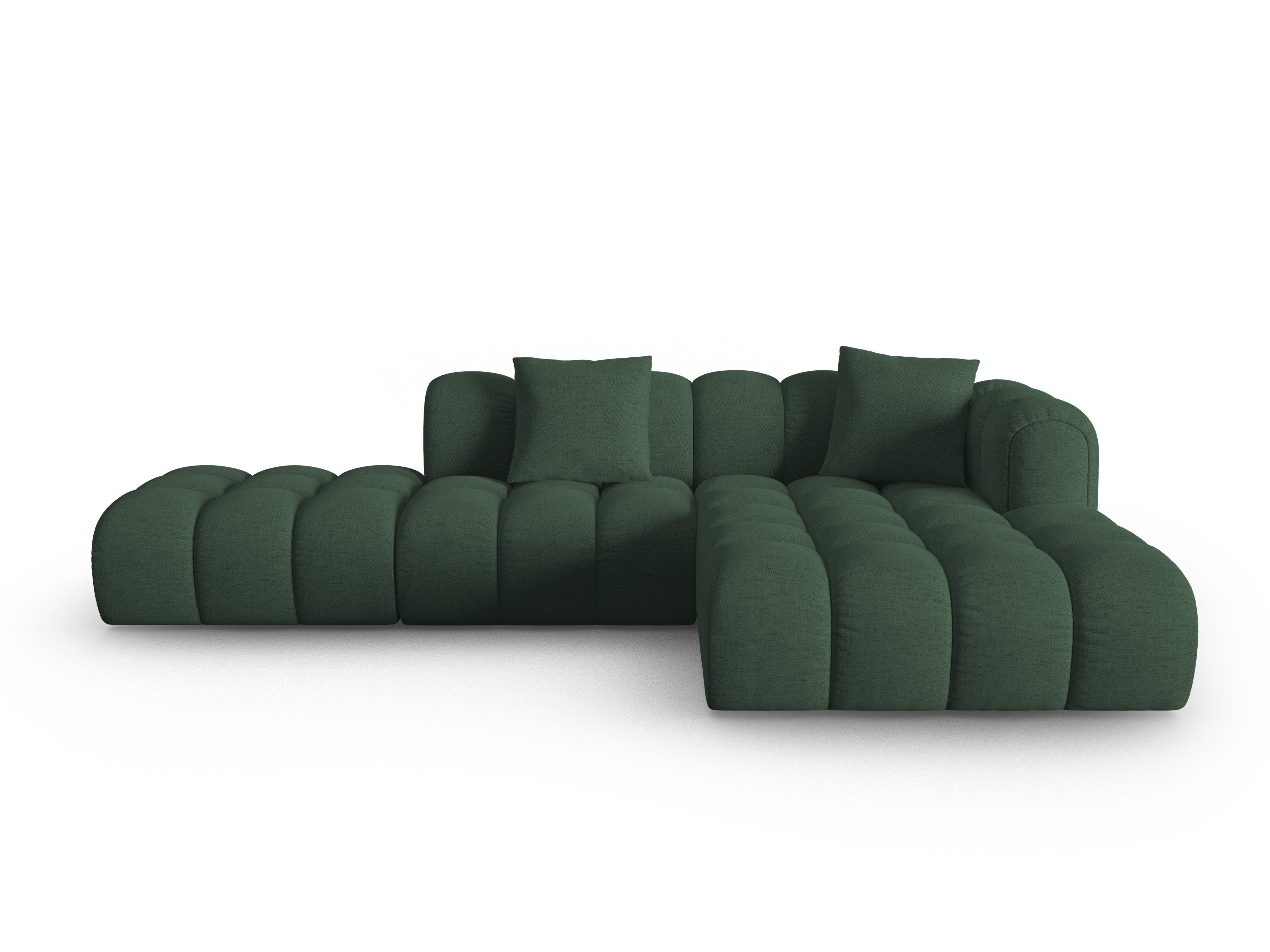 Rohová sedačka otvorená pravostranná ASTRO morská zelená šenil