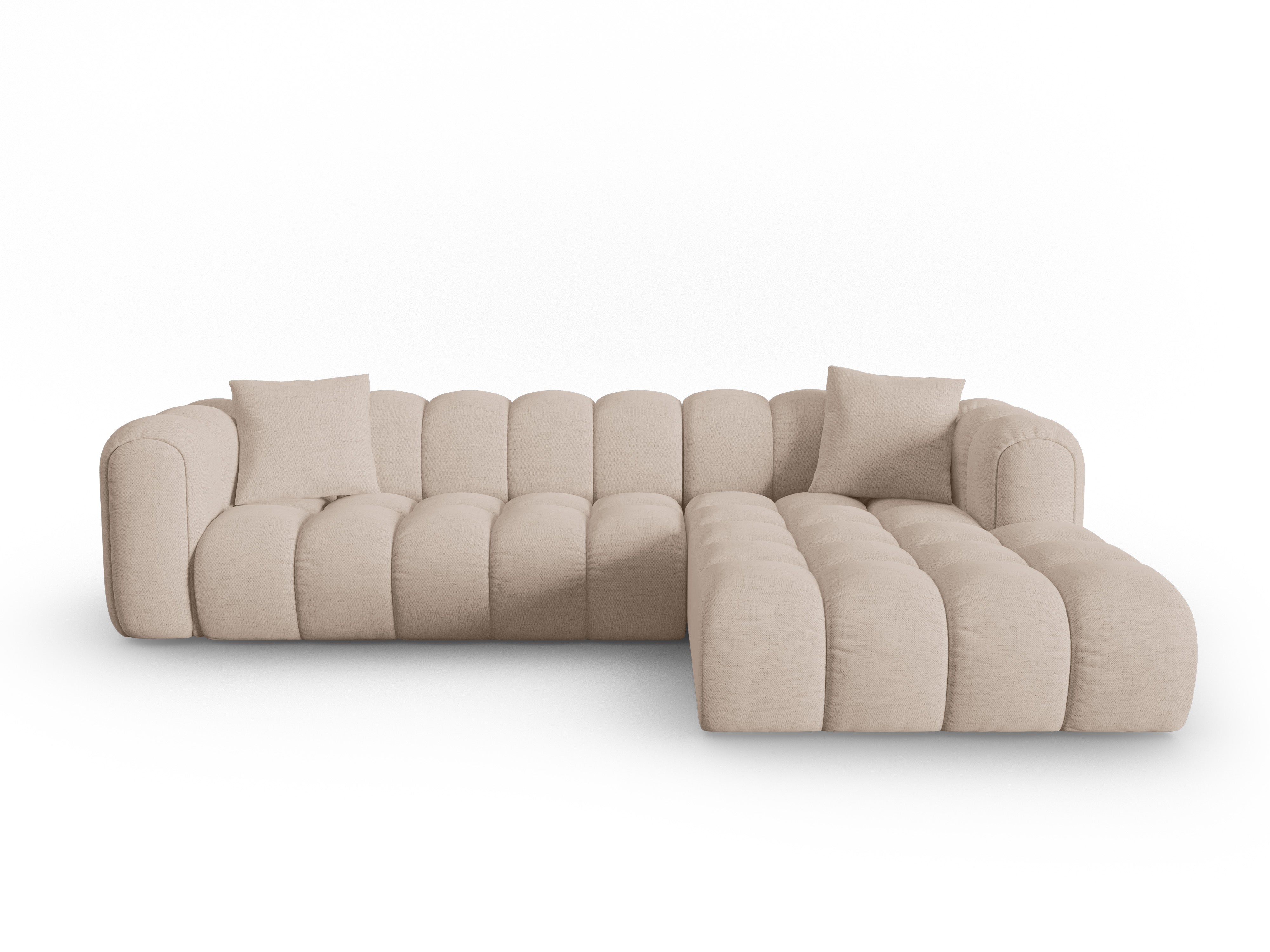 4-seater right-facing corner sofa ASTRO cappuccino chenille