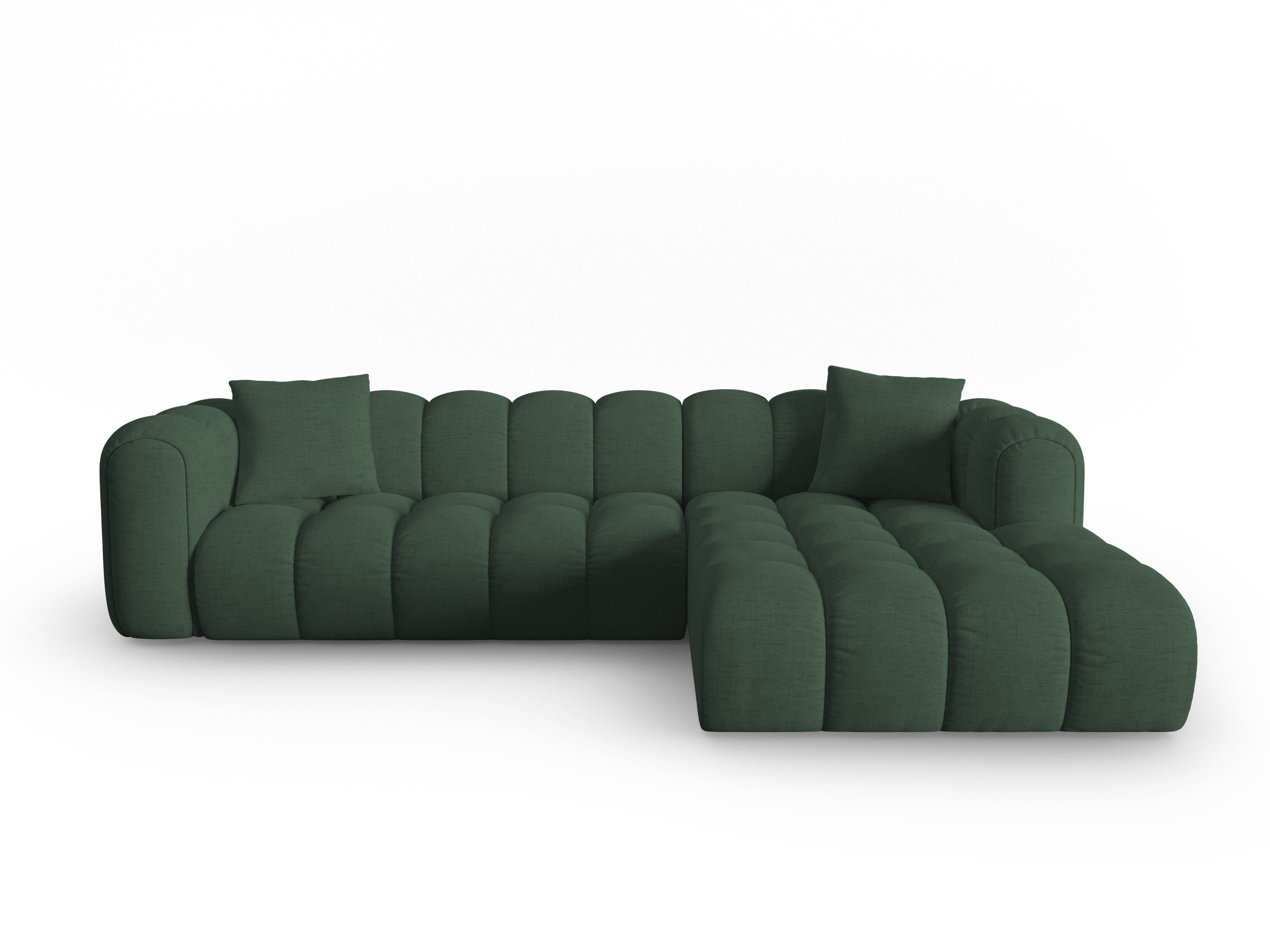 4-seater right-facing corner sofa ASTRO sea green chenille
