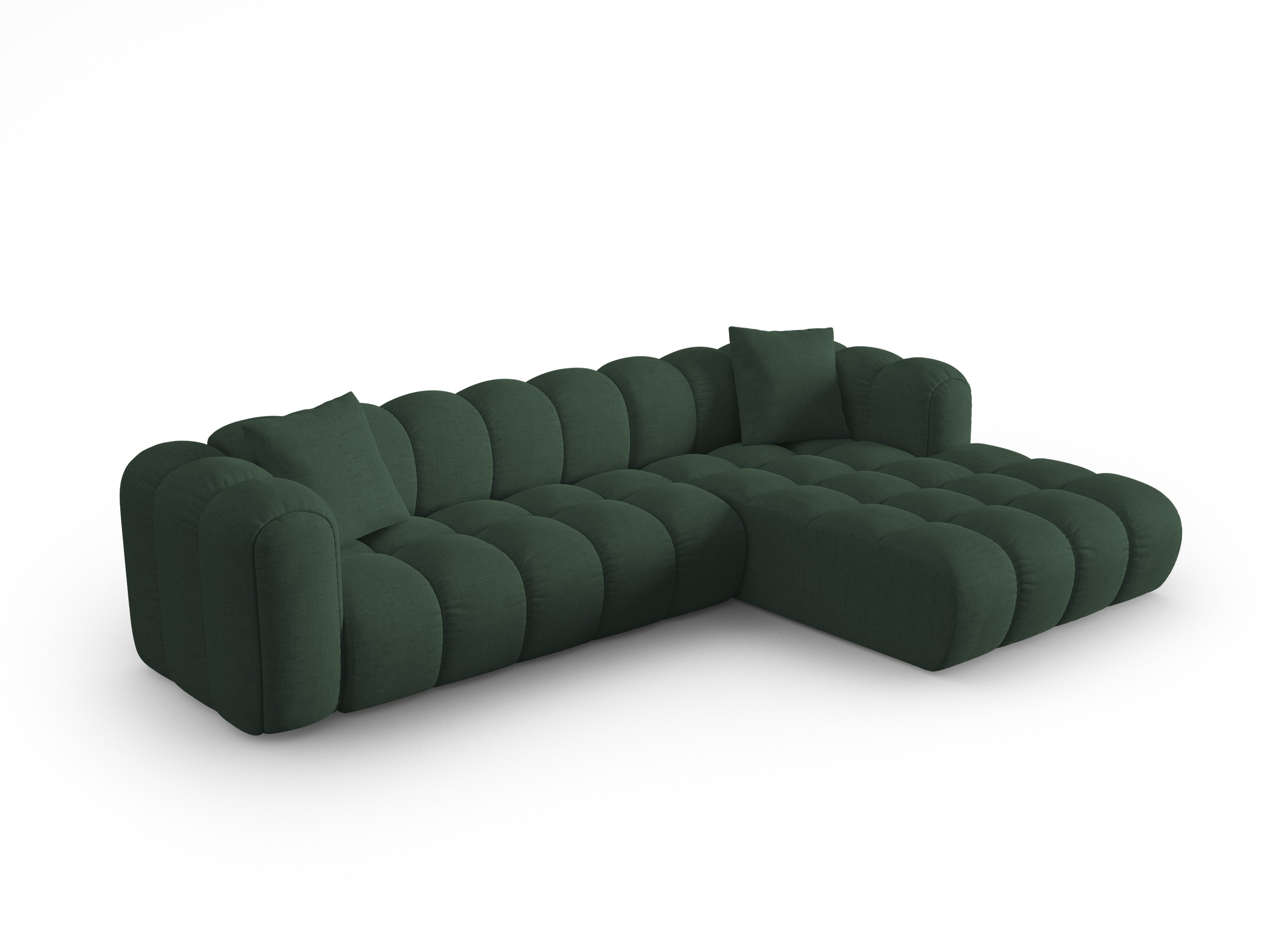 4-seater right-facing corner sofa ASTRO sea green chenille