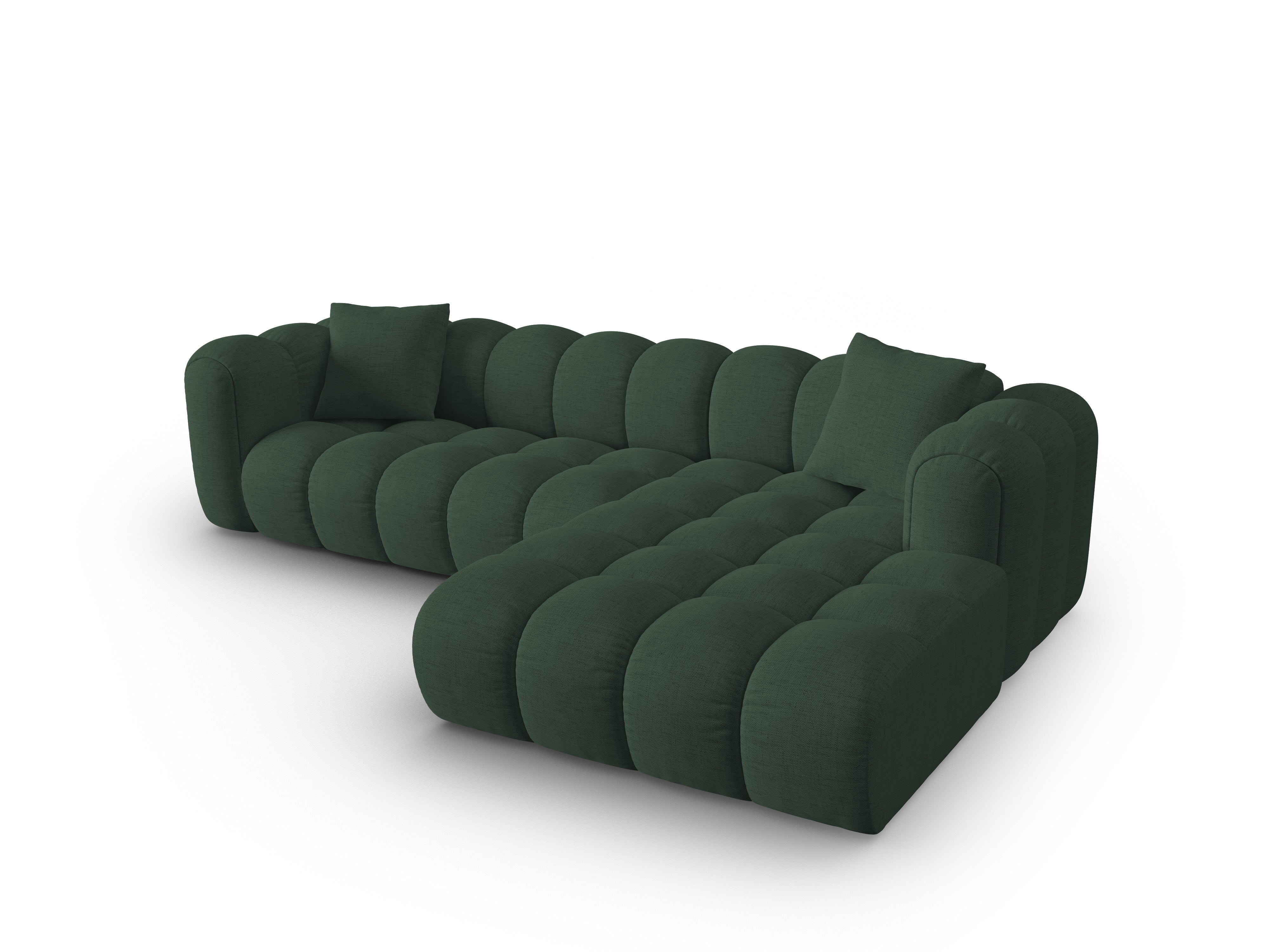 4-seater right-facing corner sofa ASTRO sea green chenille