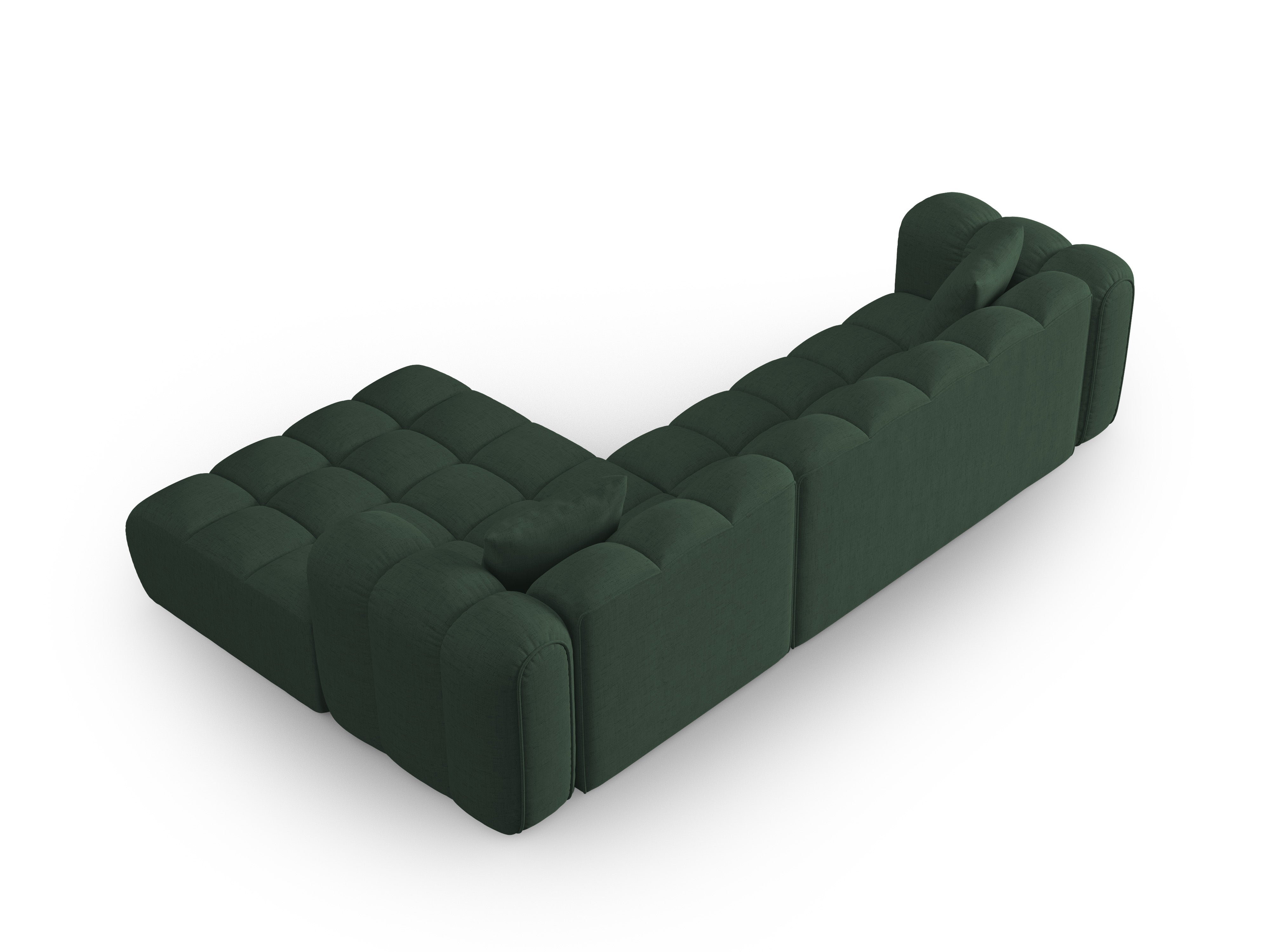 4-seater right-facing corner sofa ASTRO sea green chenille