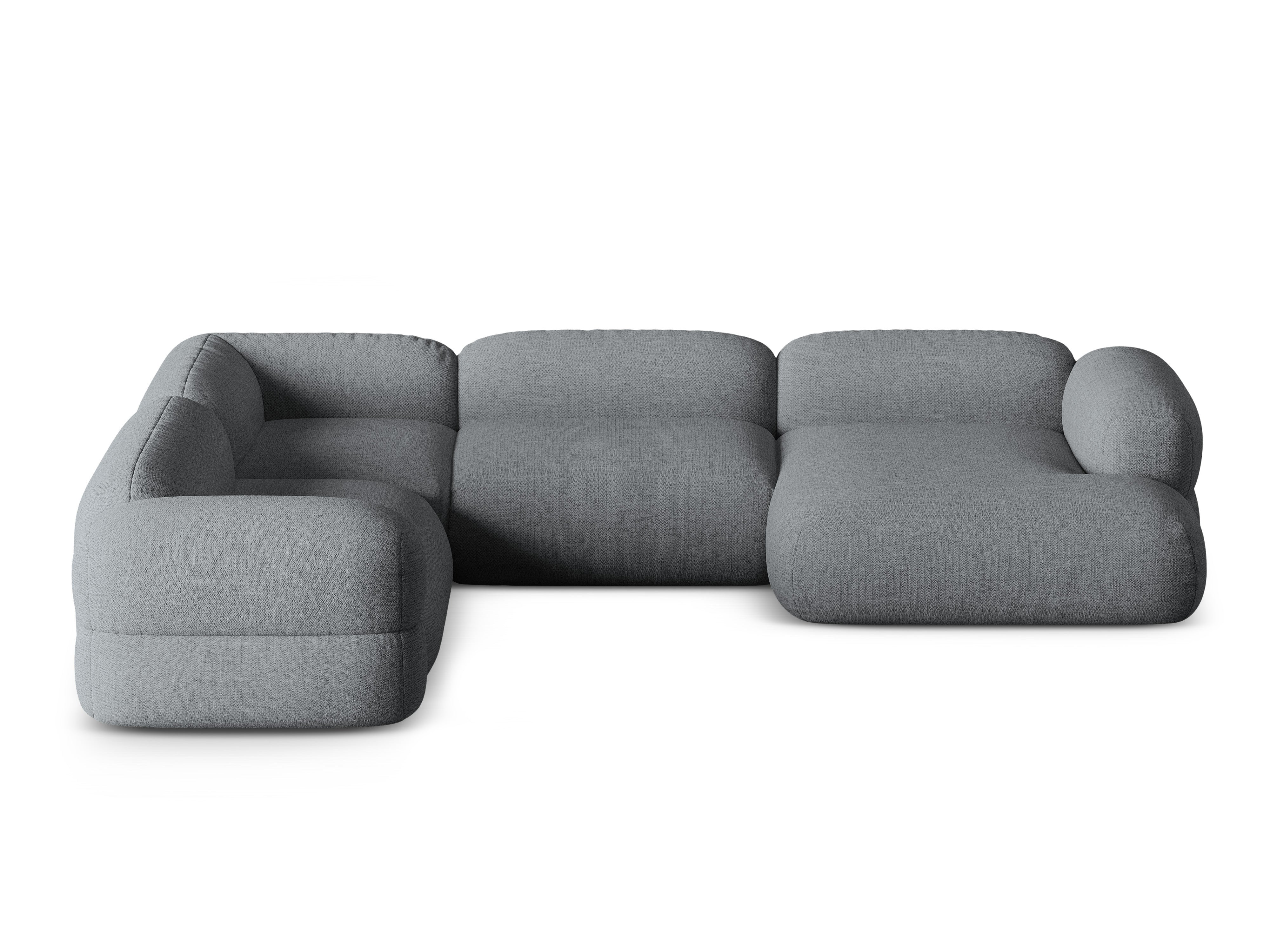 Rohová sedačka do tvaru U ľavá ROGER šedý szenil