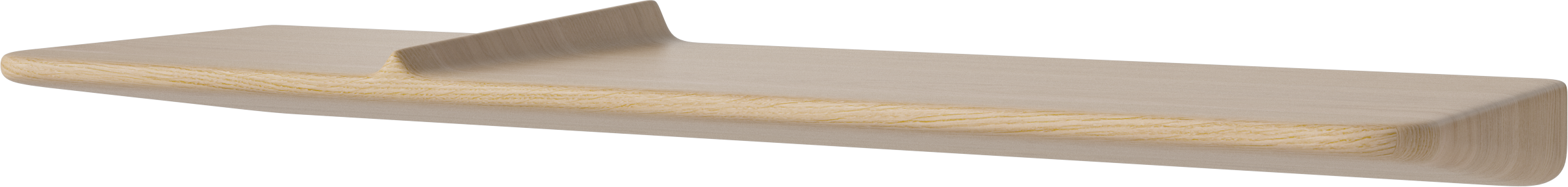 Polica WAVE bielené dubové drevo